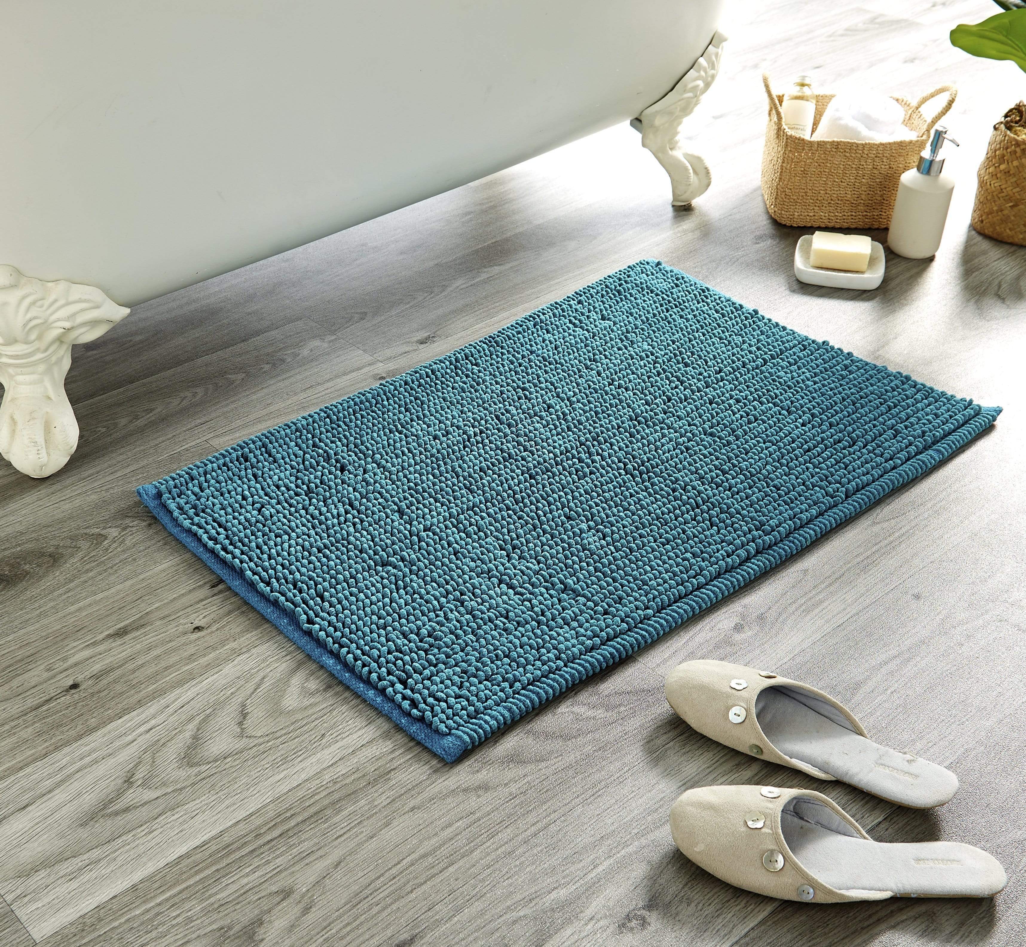 Pebbles Micro Bobble Eco-Friendly Pure Indian Cotton Hand-Woven Bath Mat with Knitted Design for Comfort and Durability by OLIVIA ROCCO