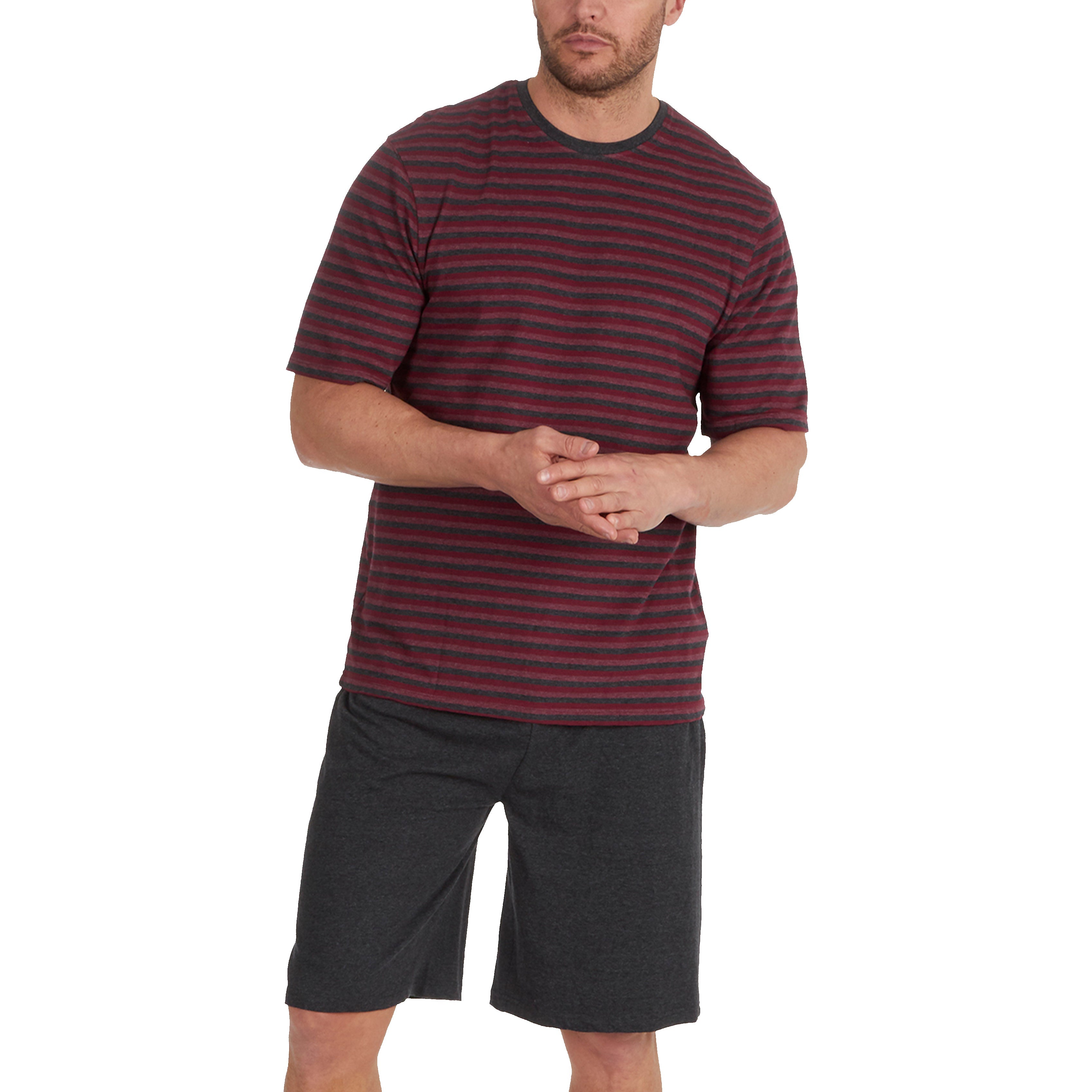 Momentii Stripe Lounge Shorts Set