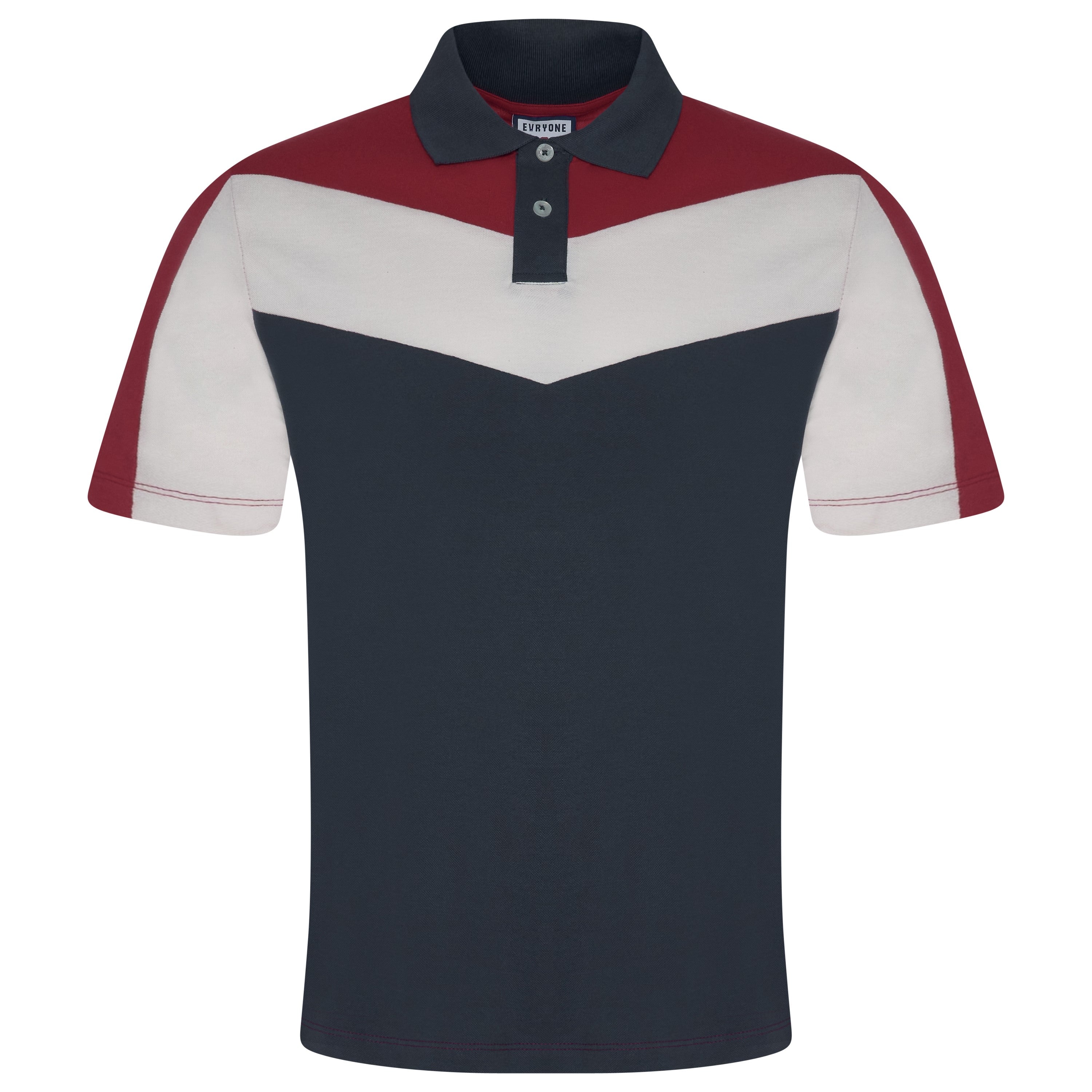 Evryone Contrast Stripe Polo Shirt