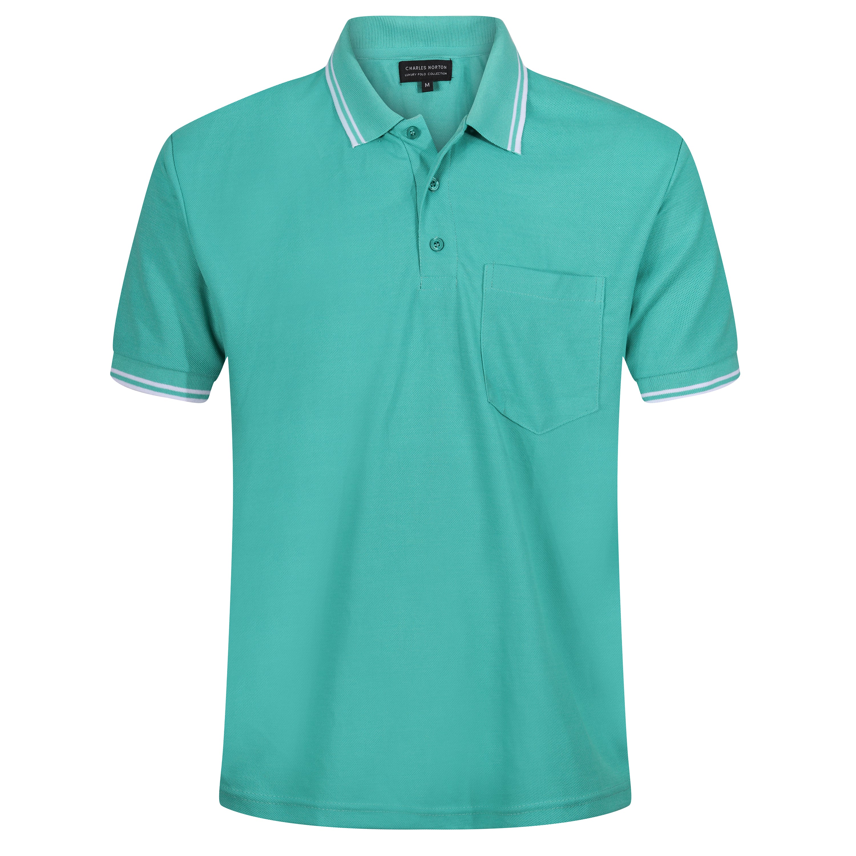 Charles Norton Casual Tipped Polo Shirt