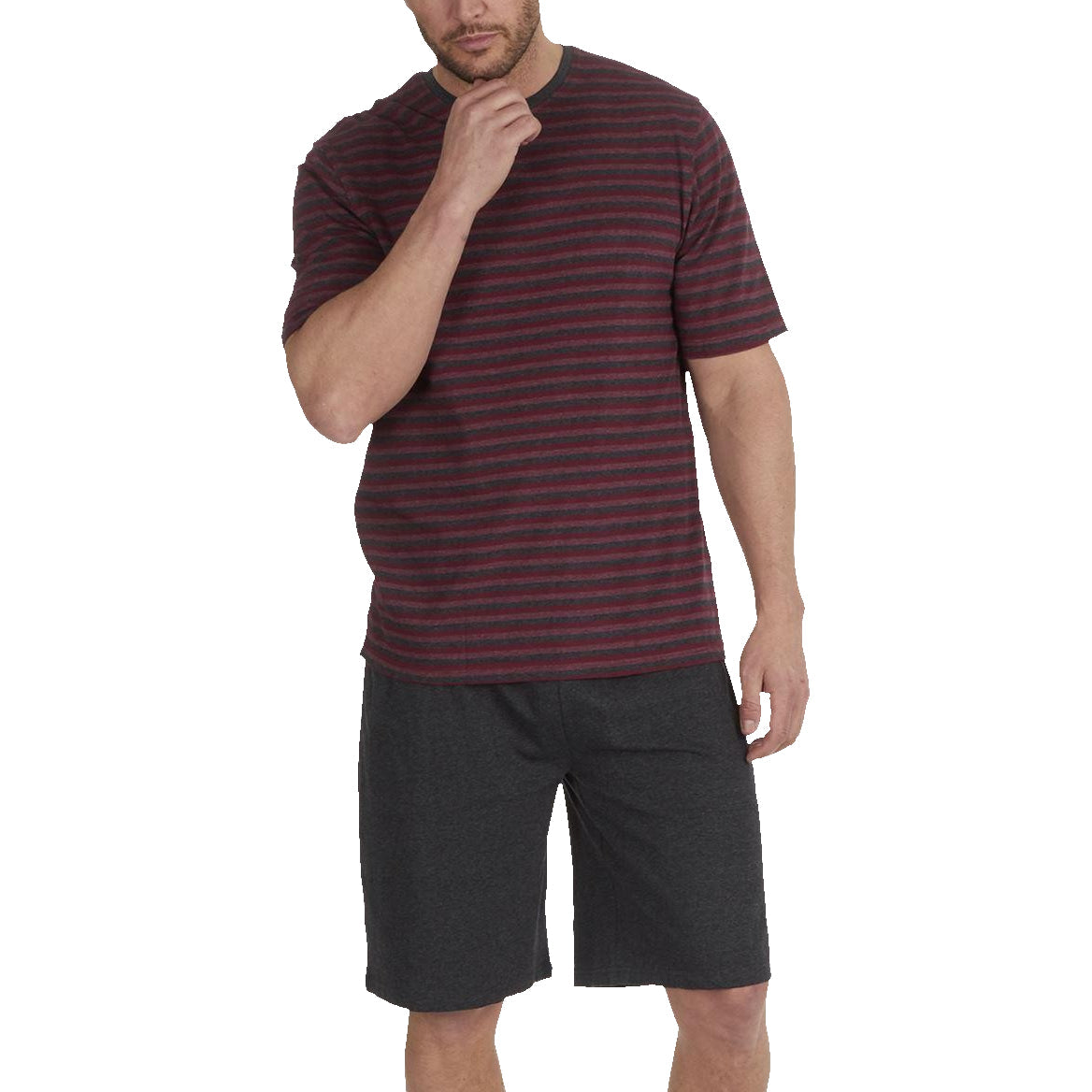 Momentii Stripe Lounge Shorts Set