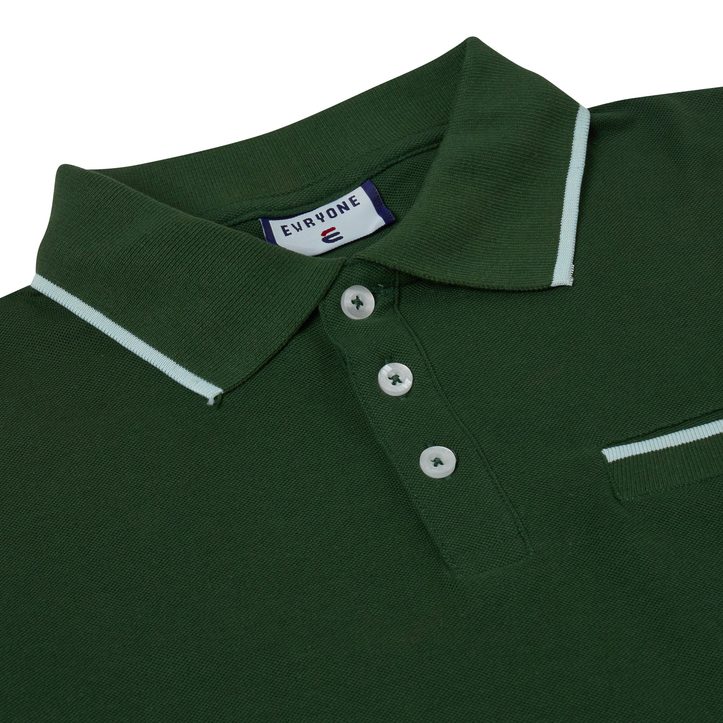 Evryone Contrast Tipped Polo Shirt