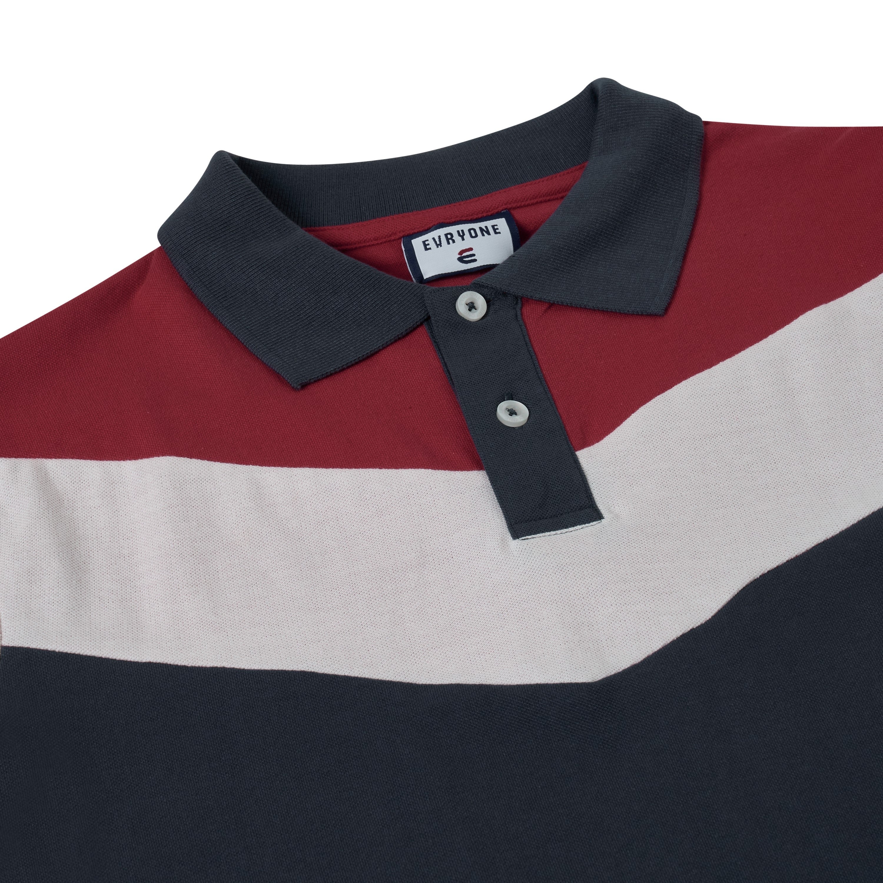 Evryone Contrast Stripe Polo Shirt