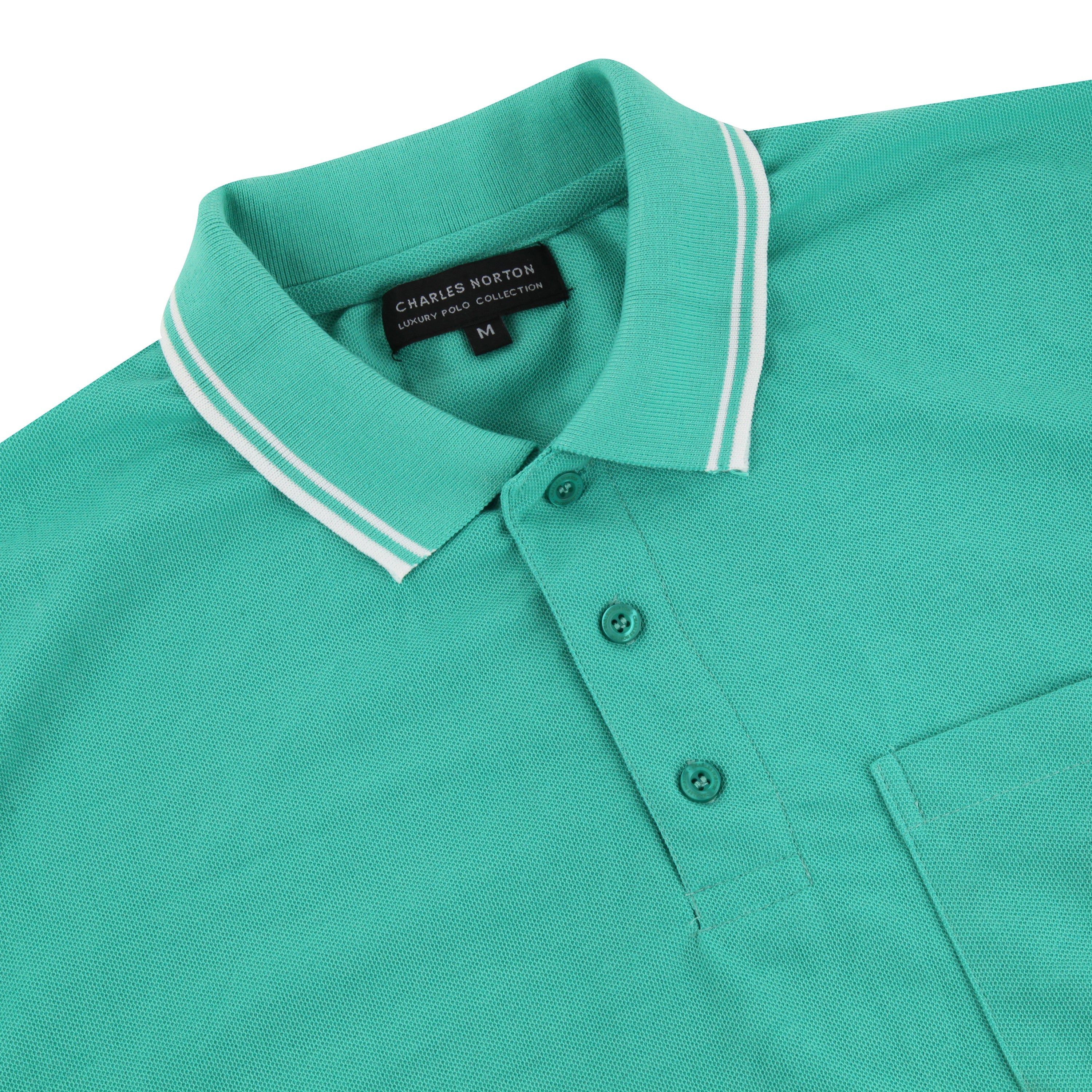 Charles Norton Casual Tipped Polo Shirt