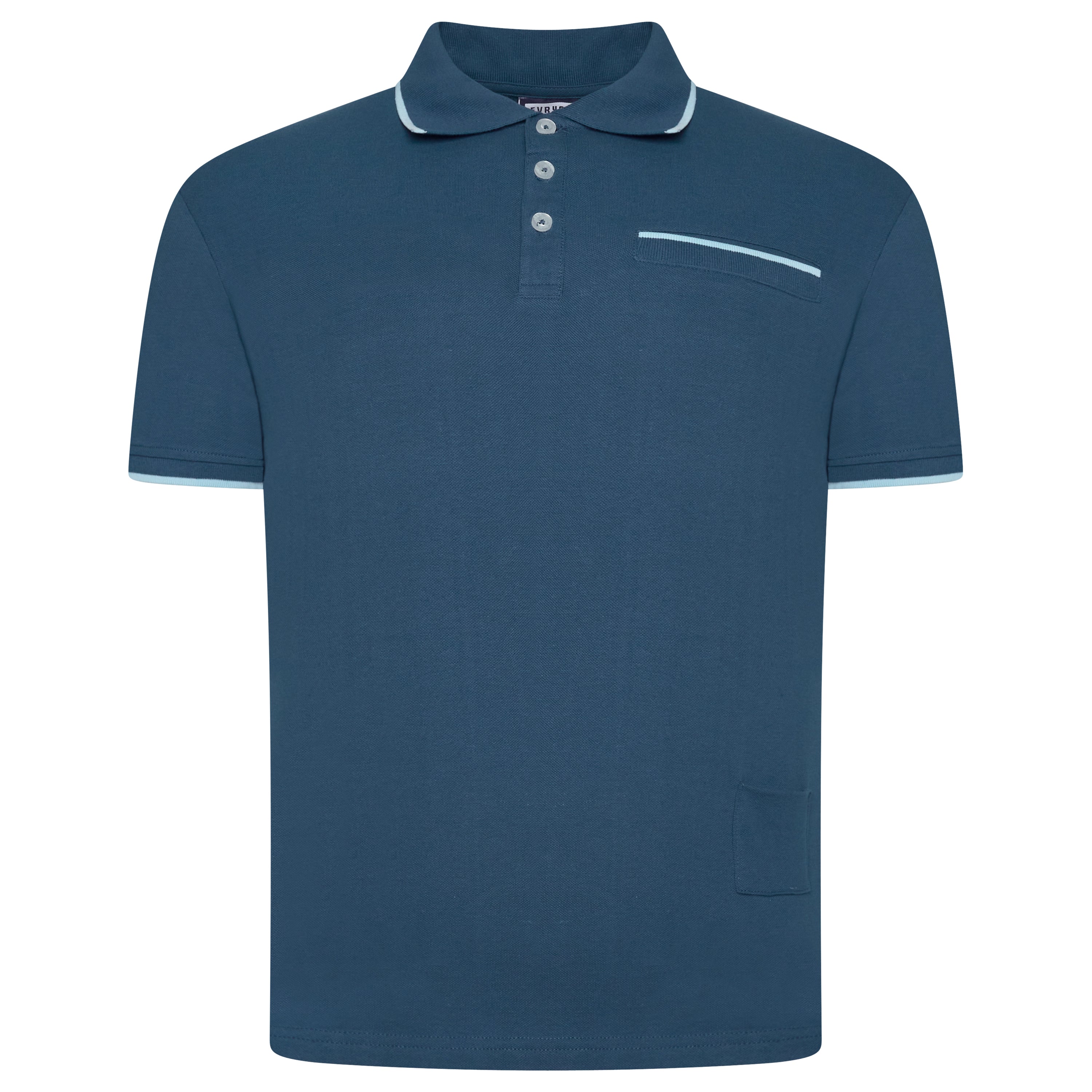 Evryone Contrast Tipped Polo Shirt
