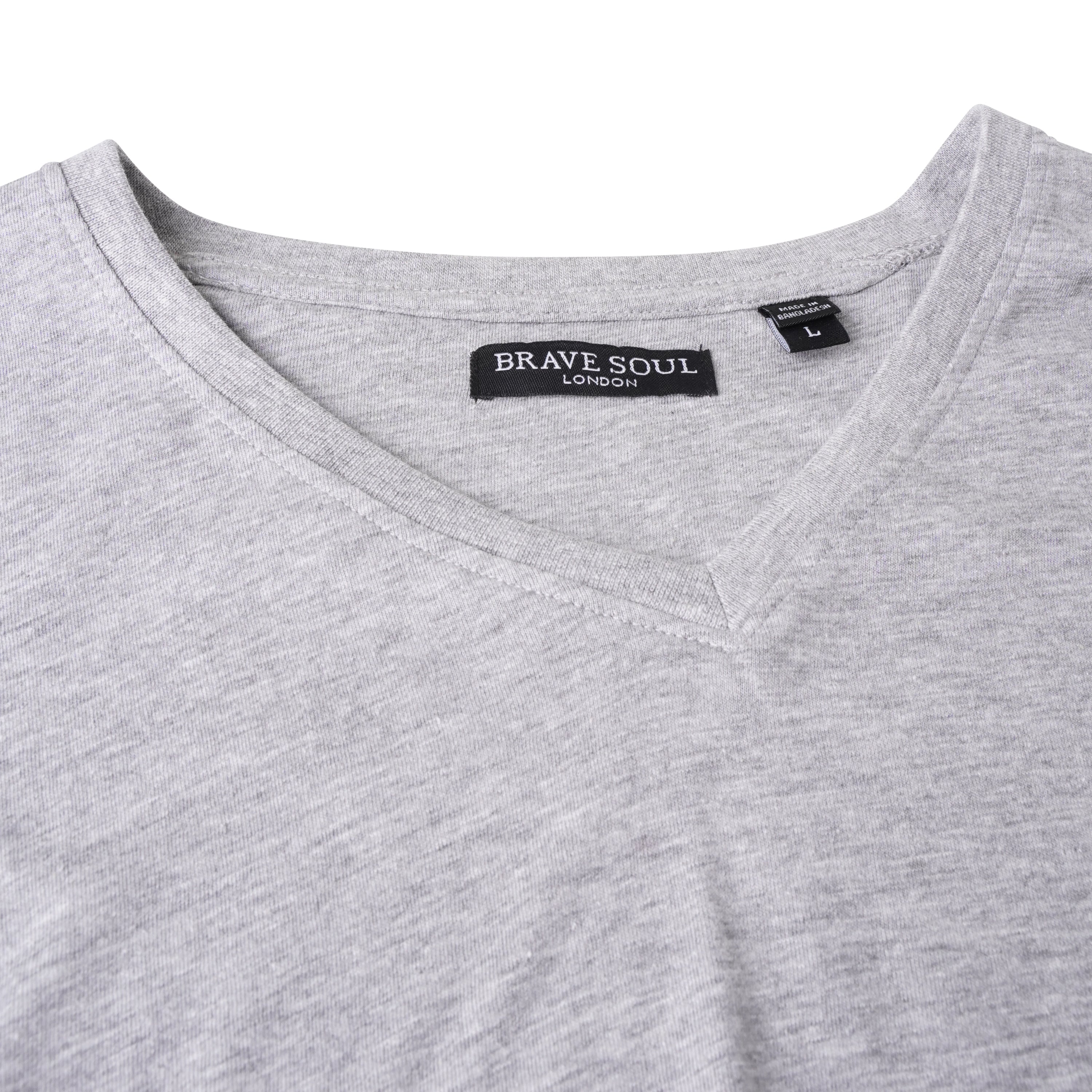 Brave Soul Saint Cotton V Neck T-Shirt