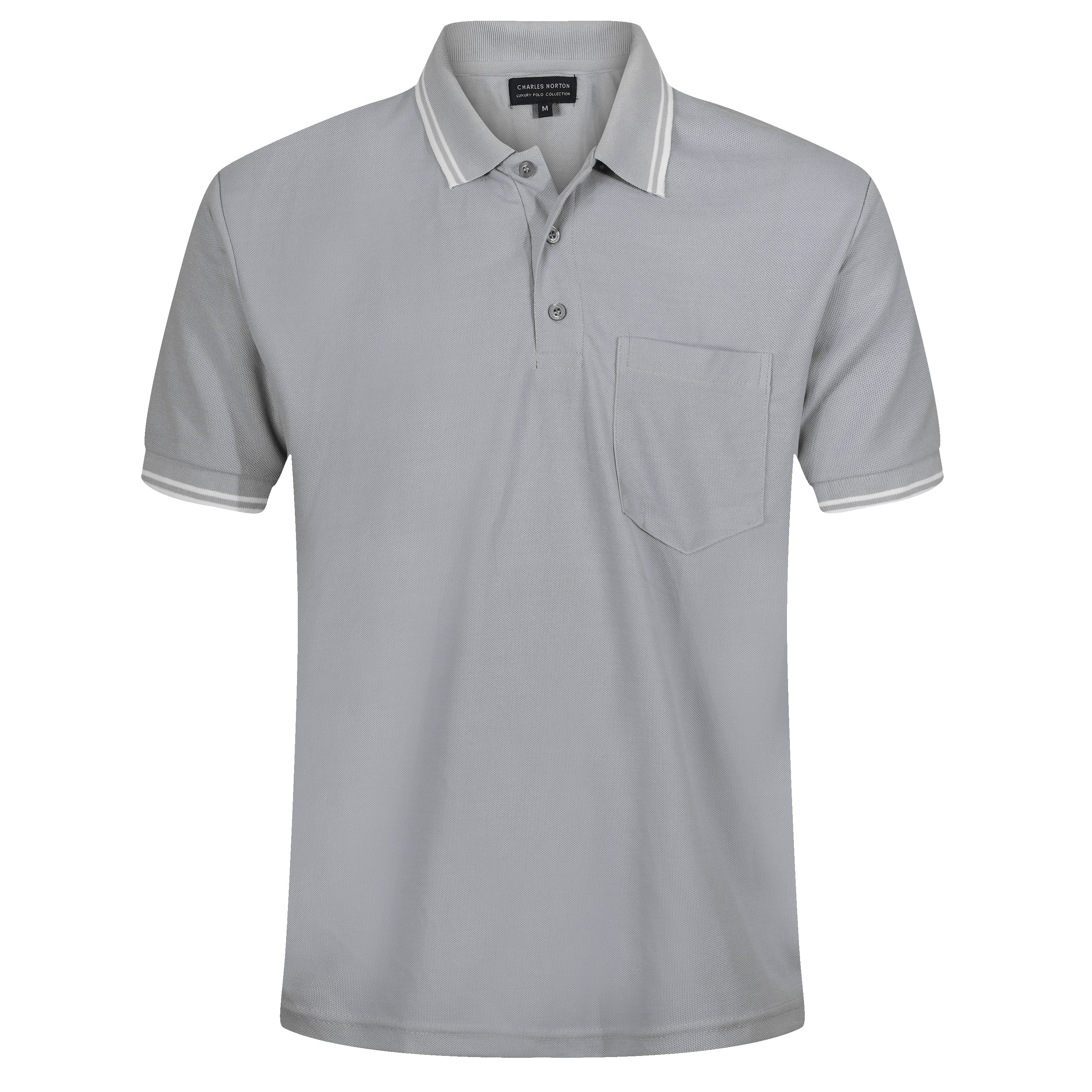 Charles Norton Casual Tipped Polo Shirt