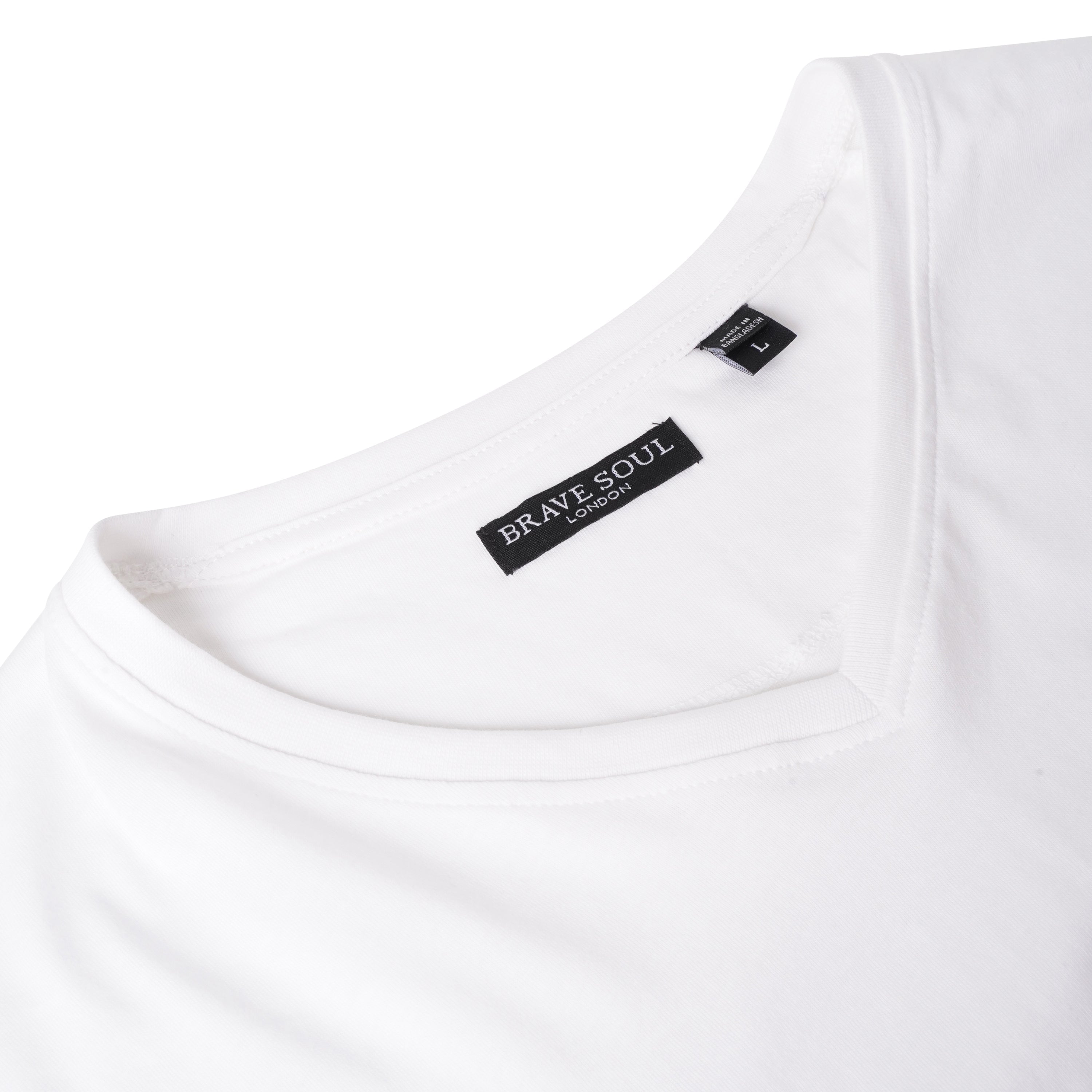 Brave Soul Saint Cotton V Neck T-Shirt