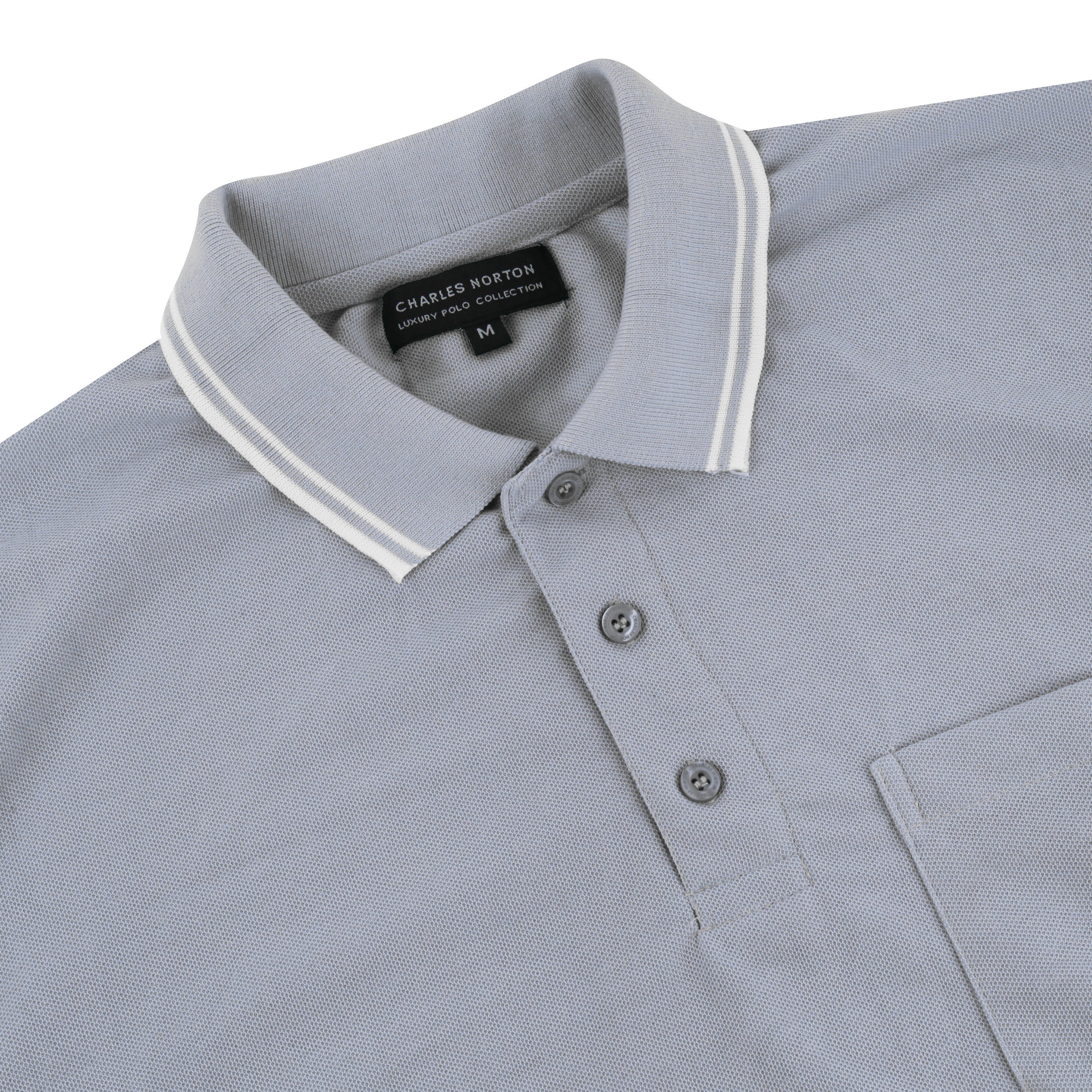 Charles Norton Casual Tipped Polo Shirt