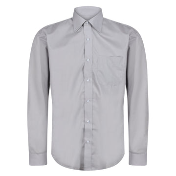 Kustom Kit Long Sleeve Button Up Poplin Shirt
