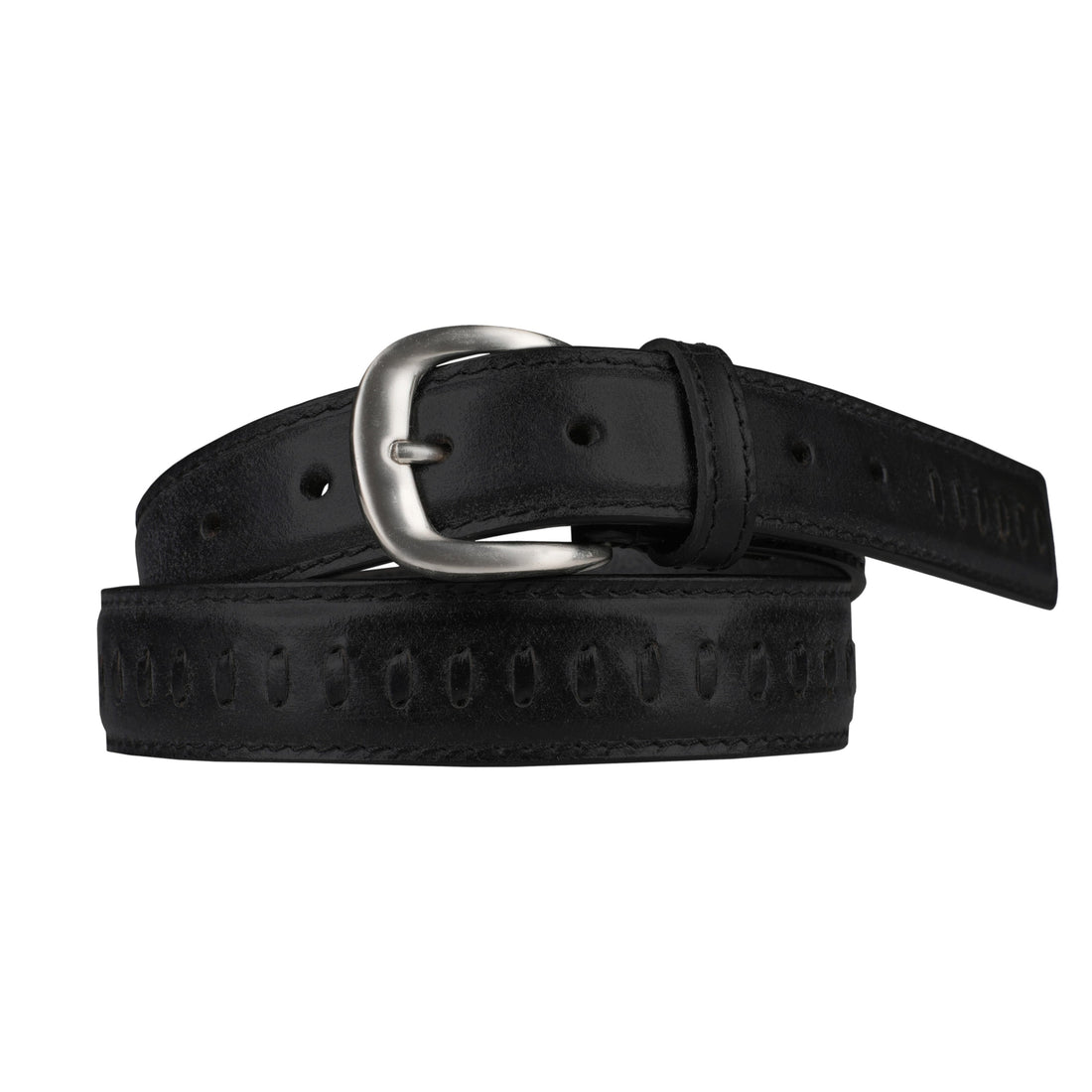 Outback 1.25" Wide Straight Stitch Full Grain Leather Belt