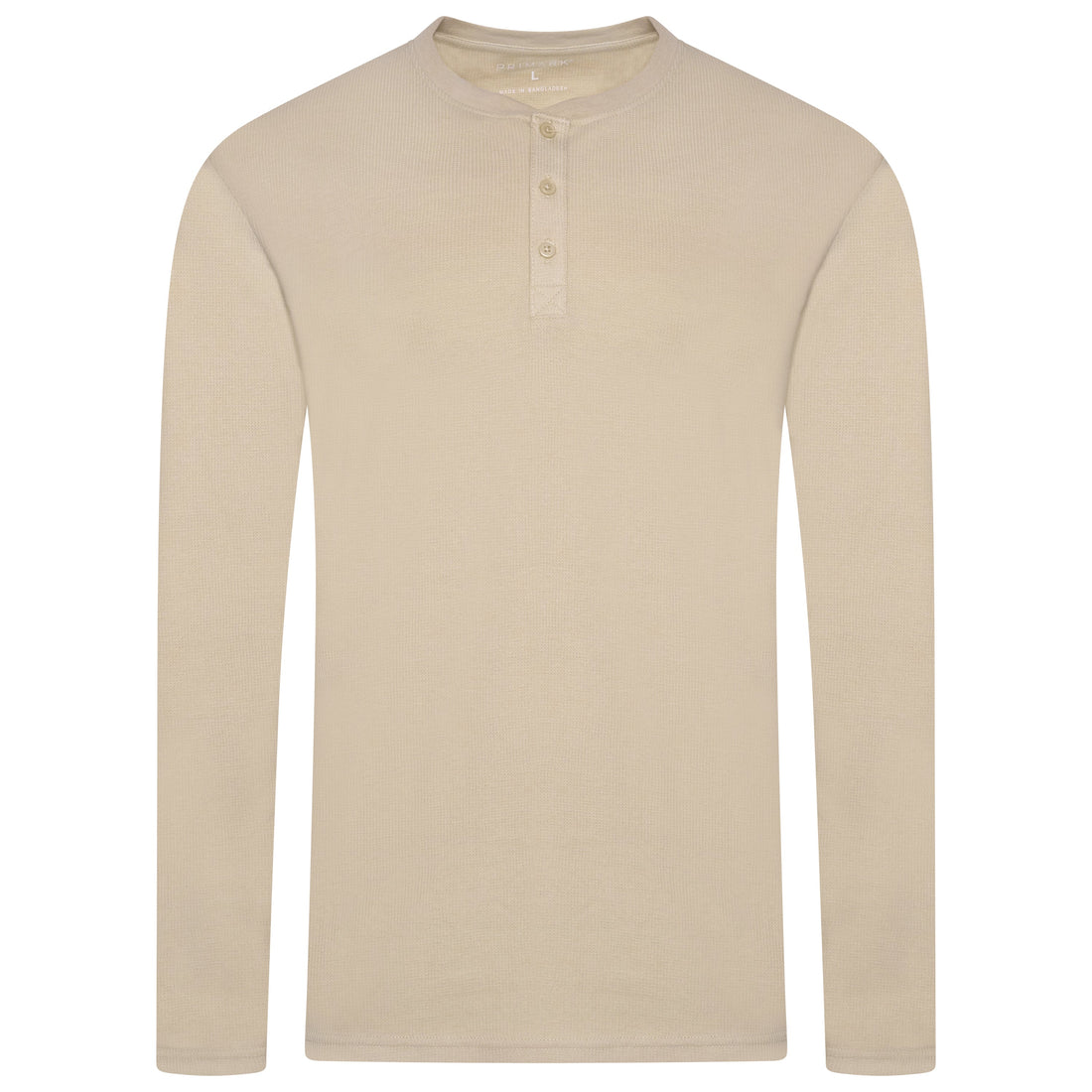 Henley Waffle Knit Long Sleeve Top