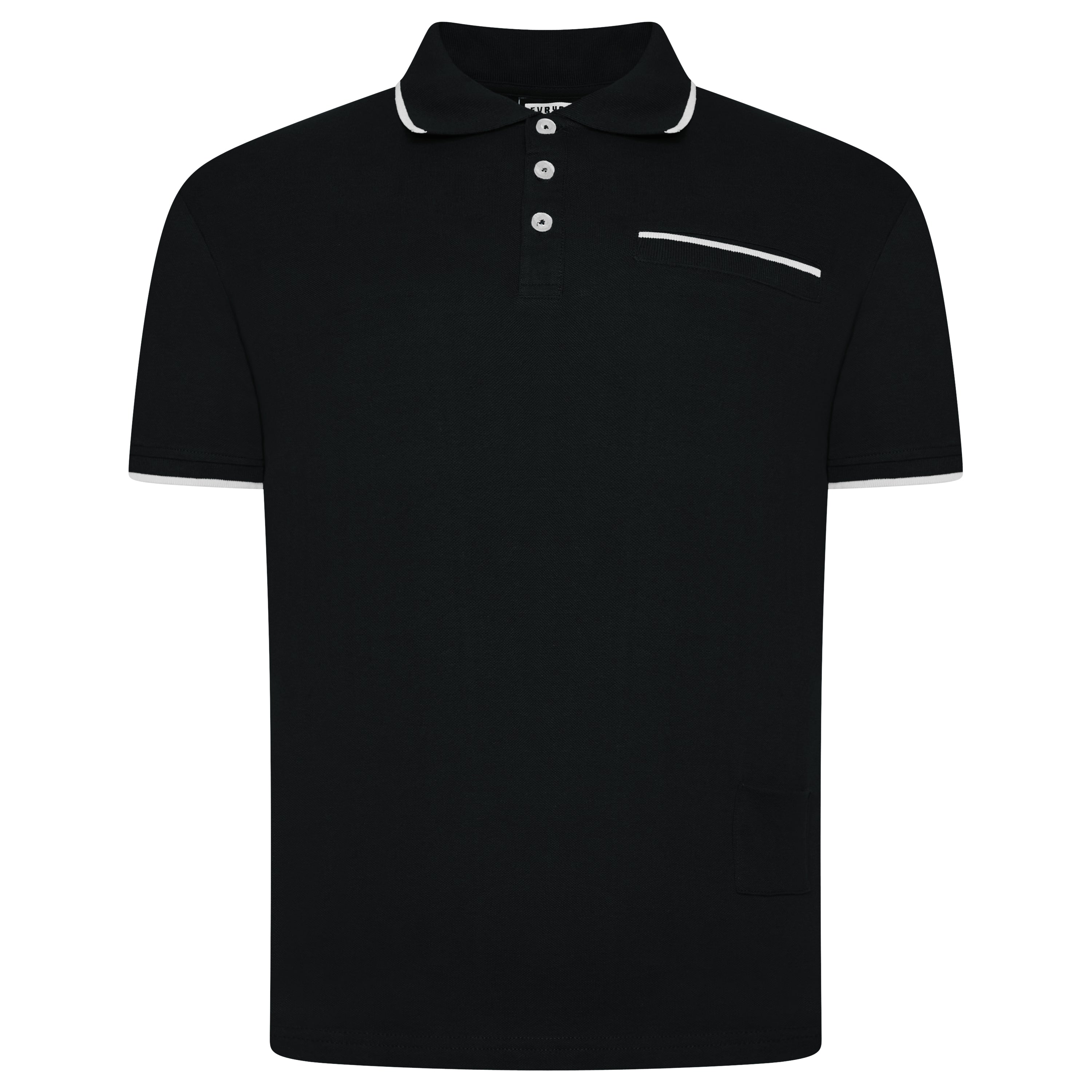 Evryone Contrast Tipped Polo Shirt