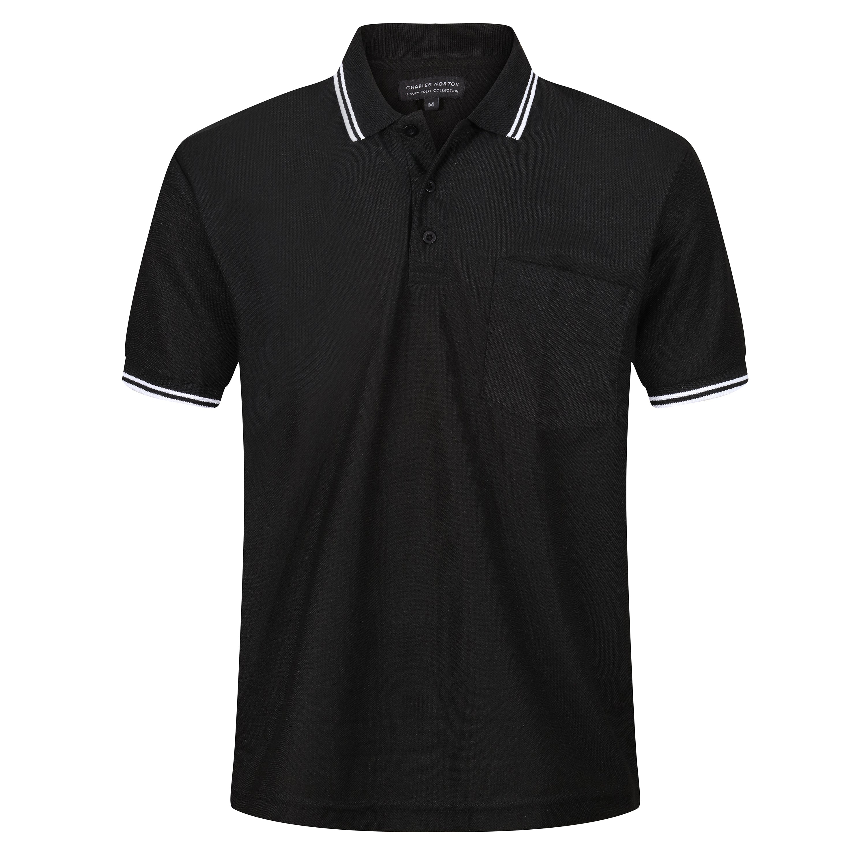 Charles Norton Casual Tipped Polo Shirt