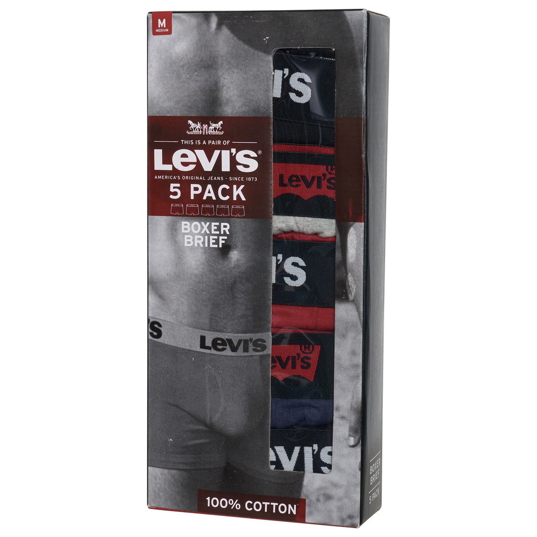 Levi's 5 Pack Boxer Briefs