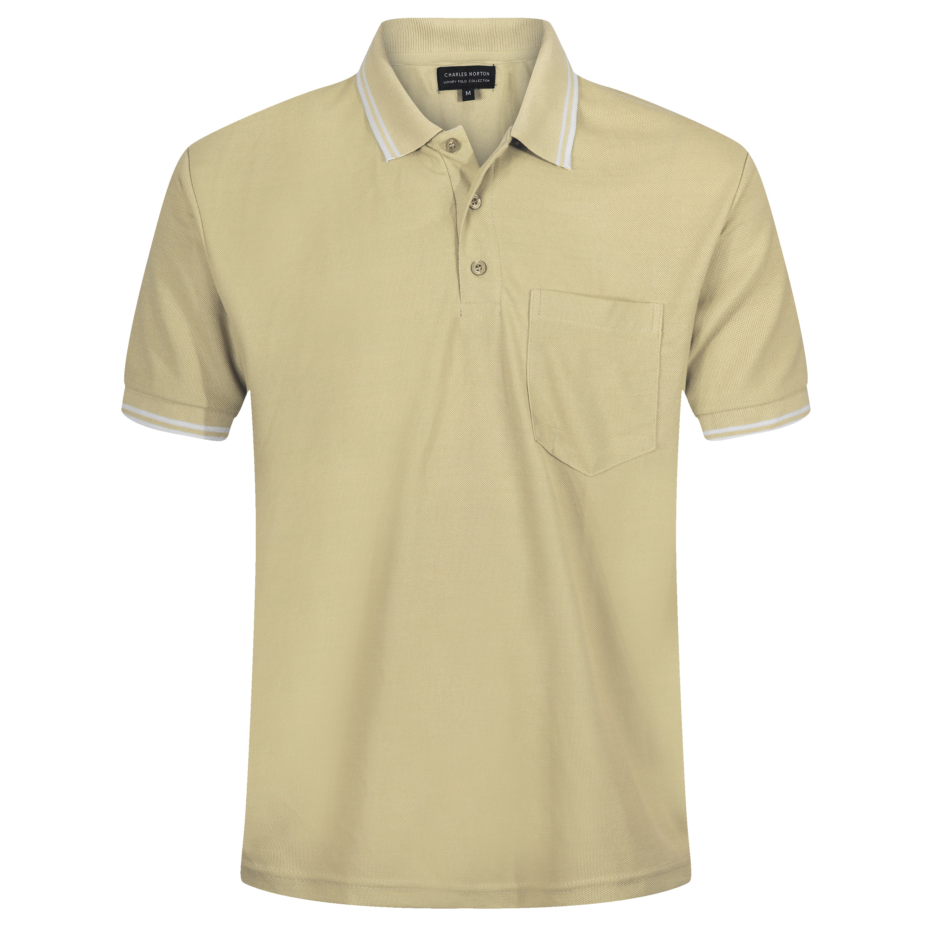 Charles Norton Casual Tipped Polo Shirt