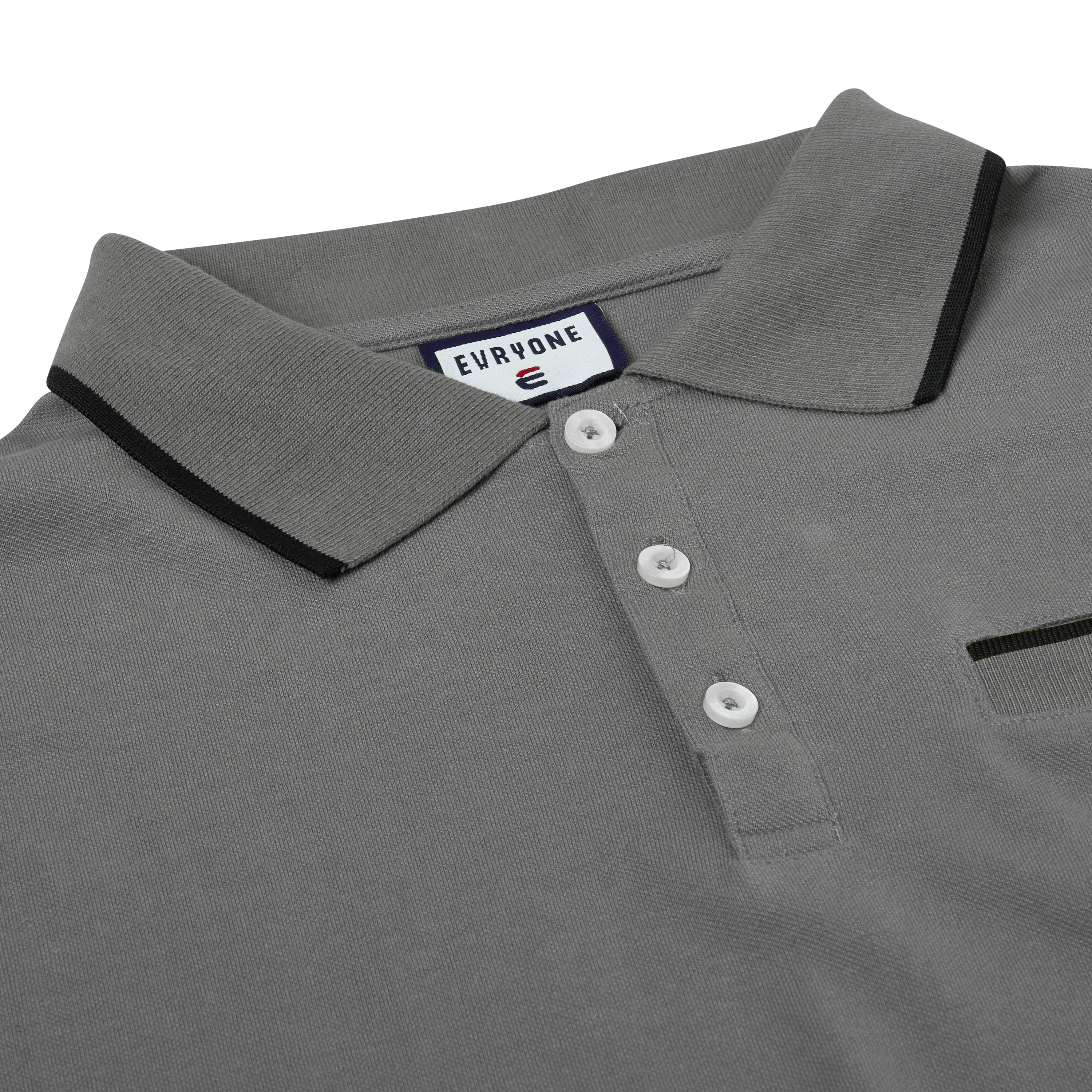 Evryone Contrast Tipped Polo Shirt