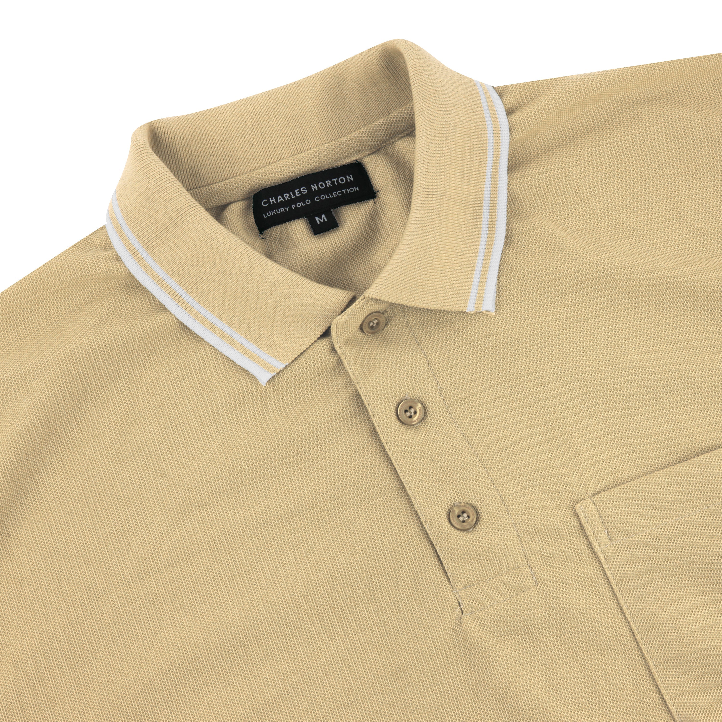 Charles Norton Casual Tipped Polo Shirt