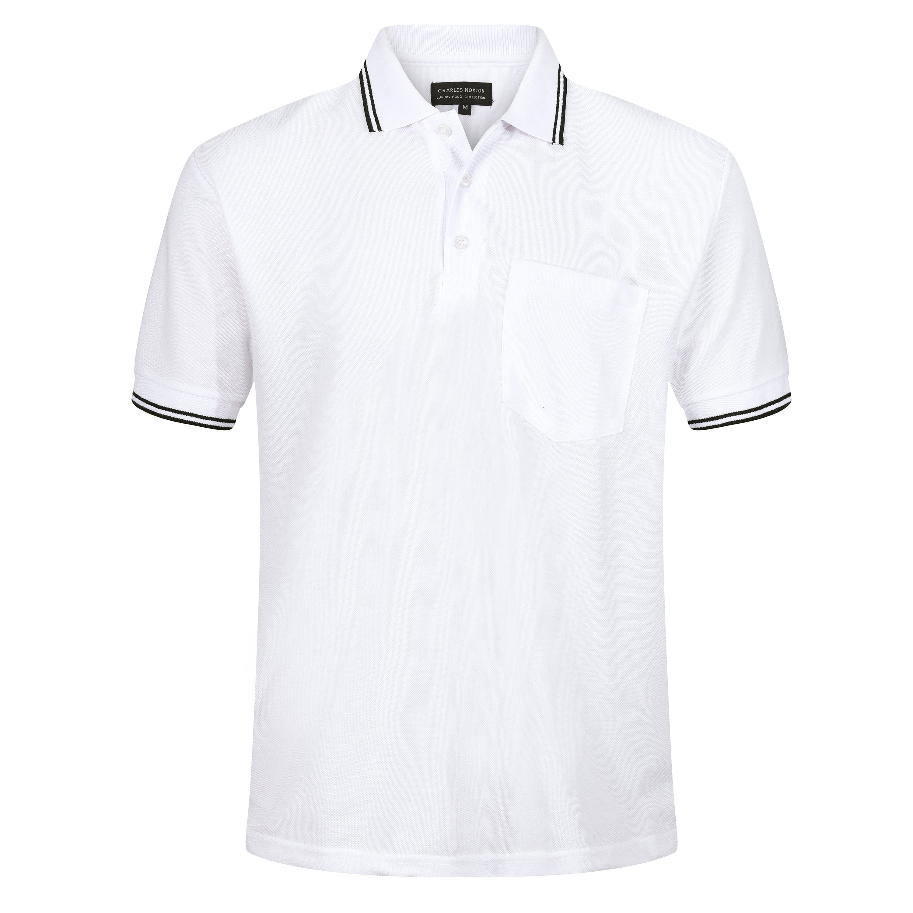 Charles Norton Casual Tipped Polo Shirt