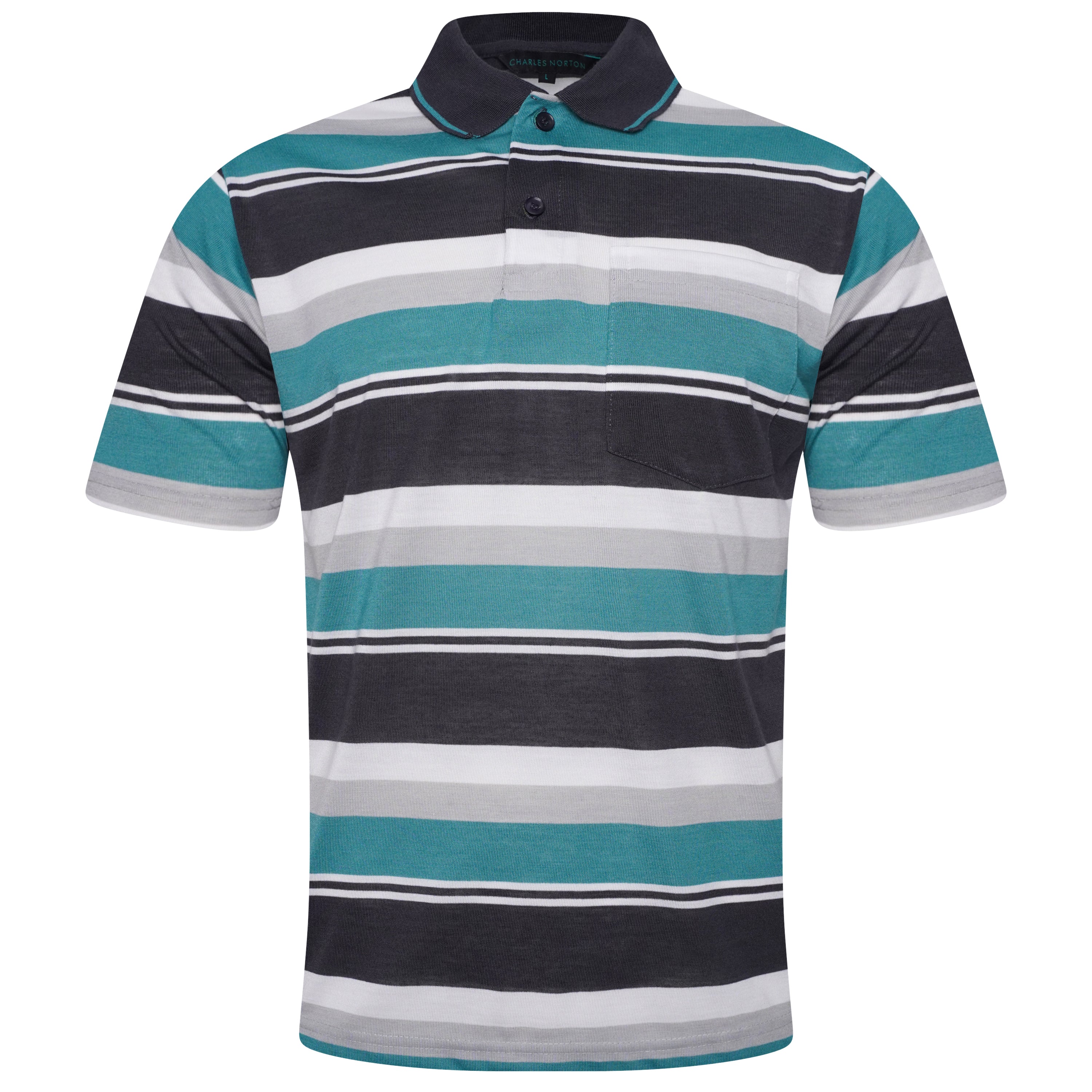 Charles Norton Brenden Striped Polo Shirt