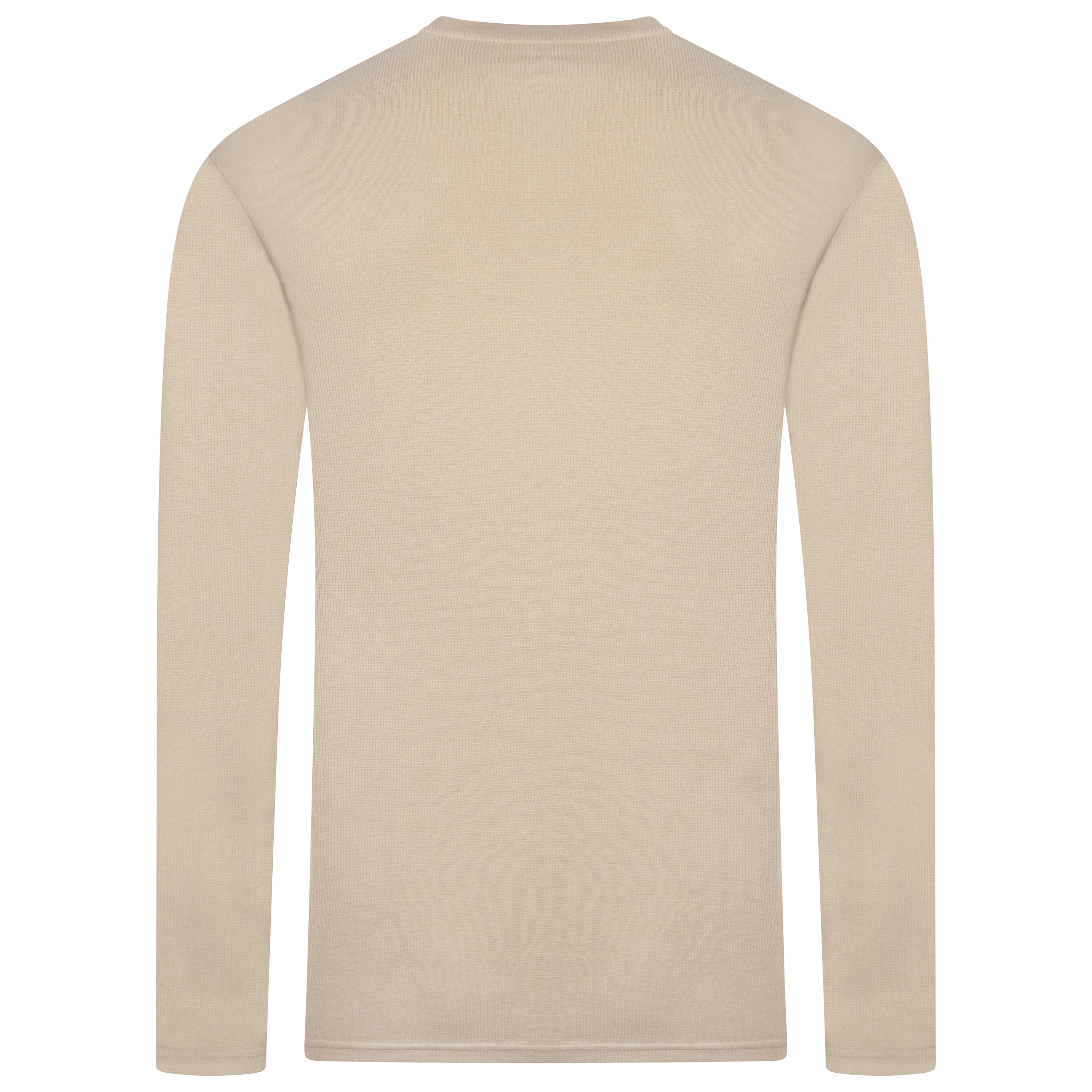 Henley Waffle Knit Long Sleeve Top