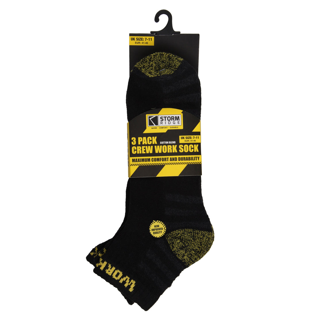 Storm Ridge 3 Pairs Crew Work Socks