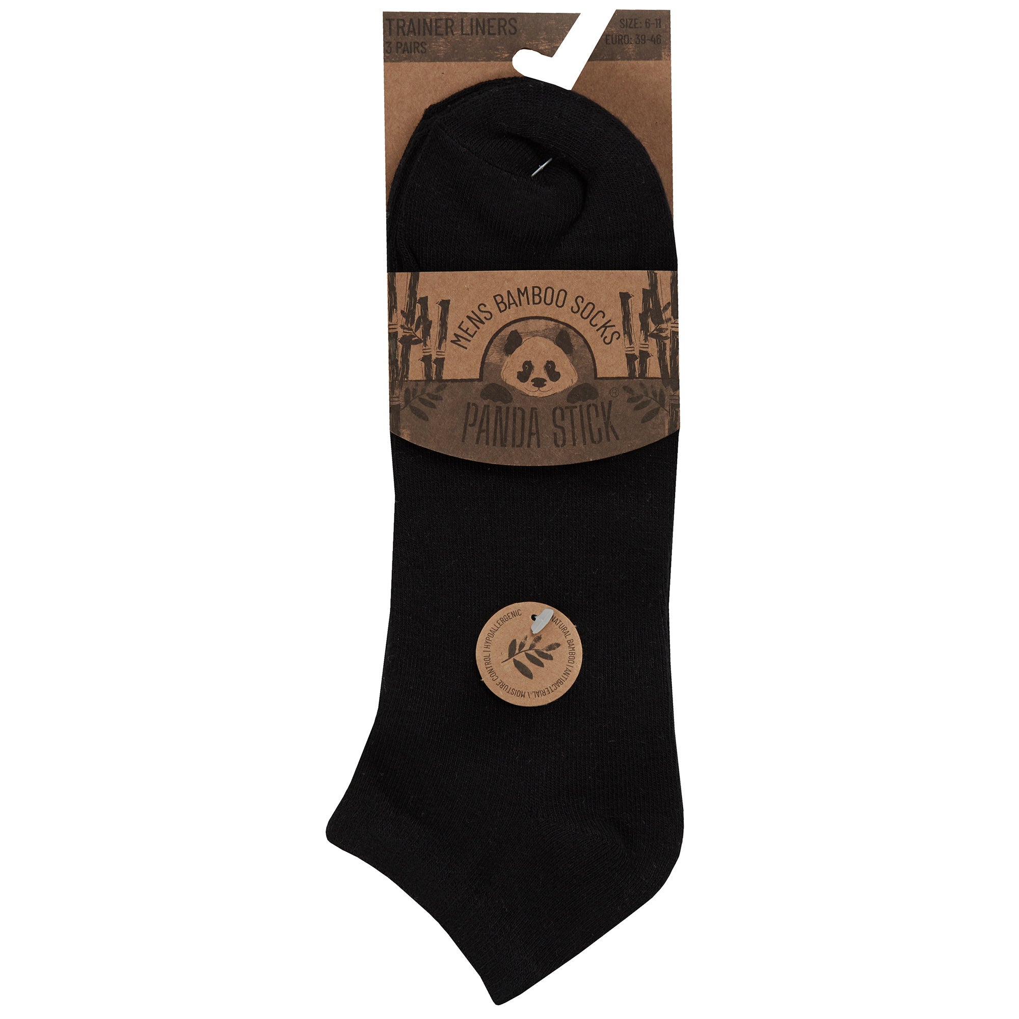 3 Pair Bamboo Trainer Socks