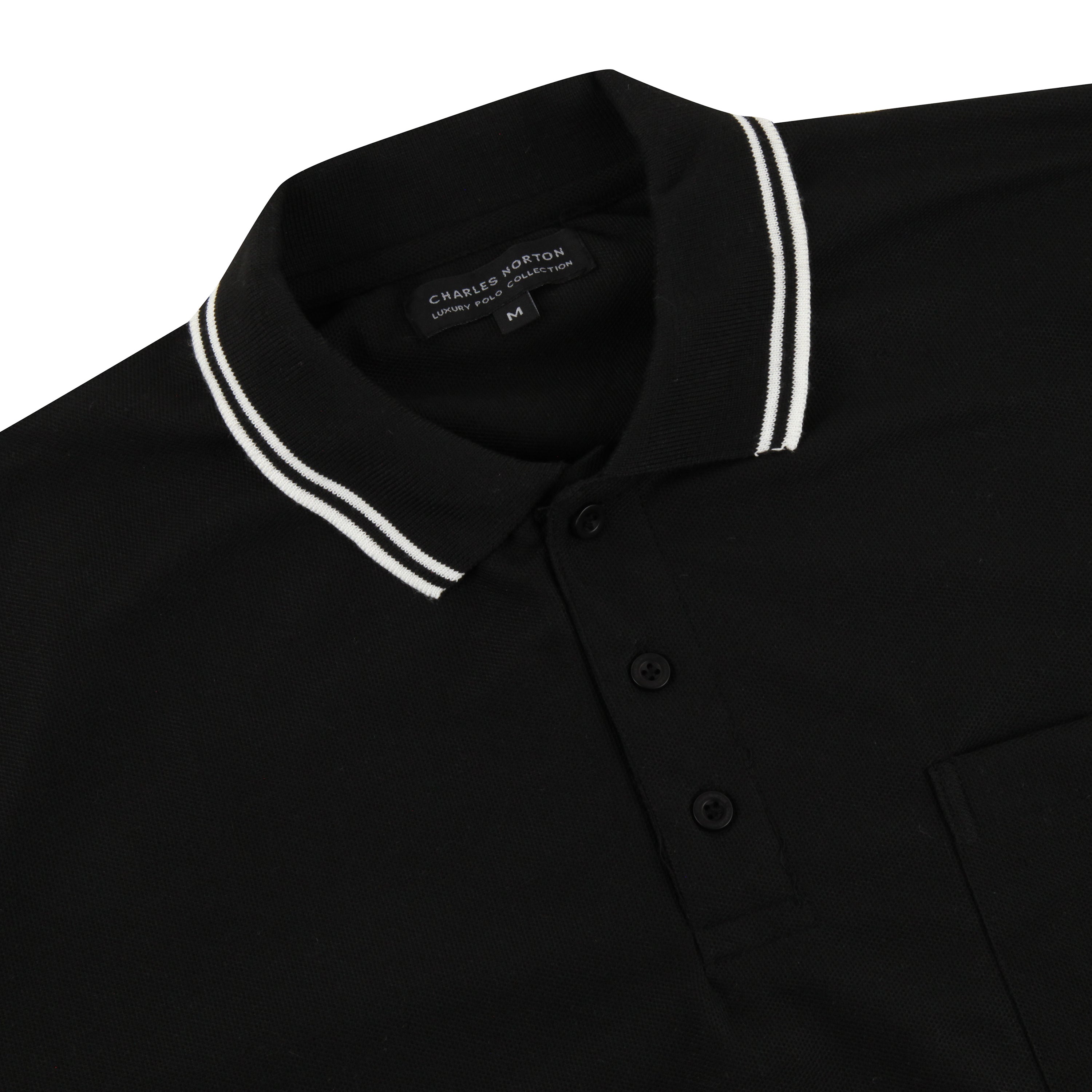 Charles Norton Casual Tipped Polo Shirt