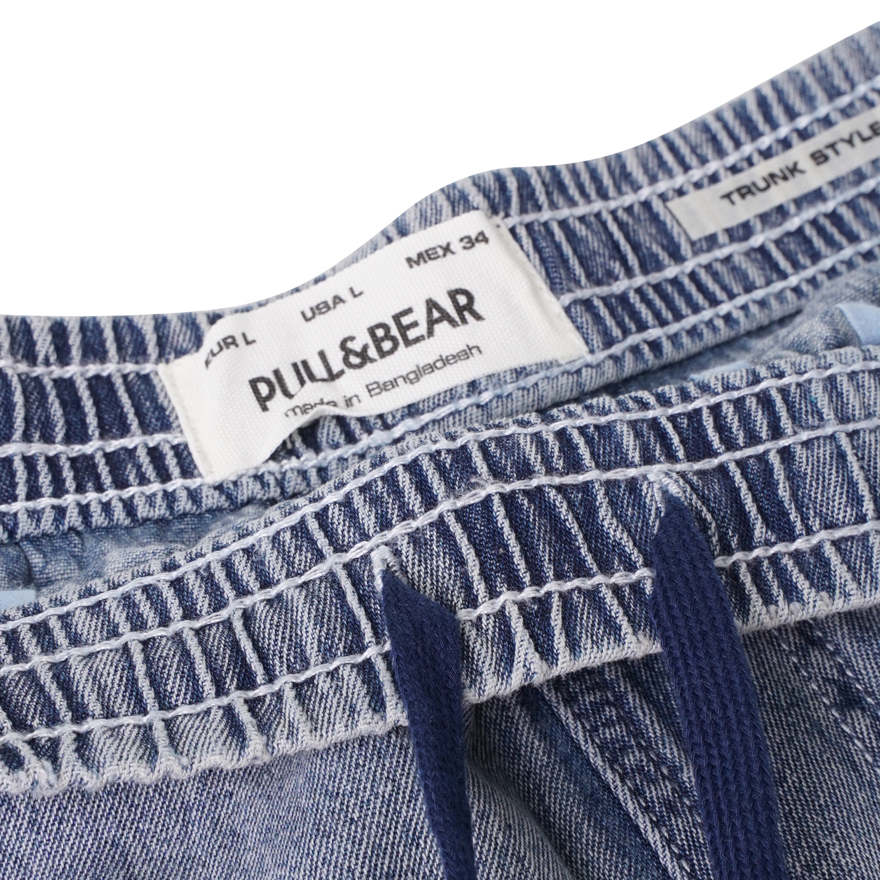 Pull & Bear Elasticated Waist Denim Shorts