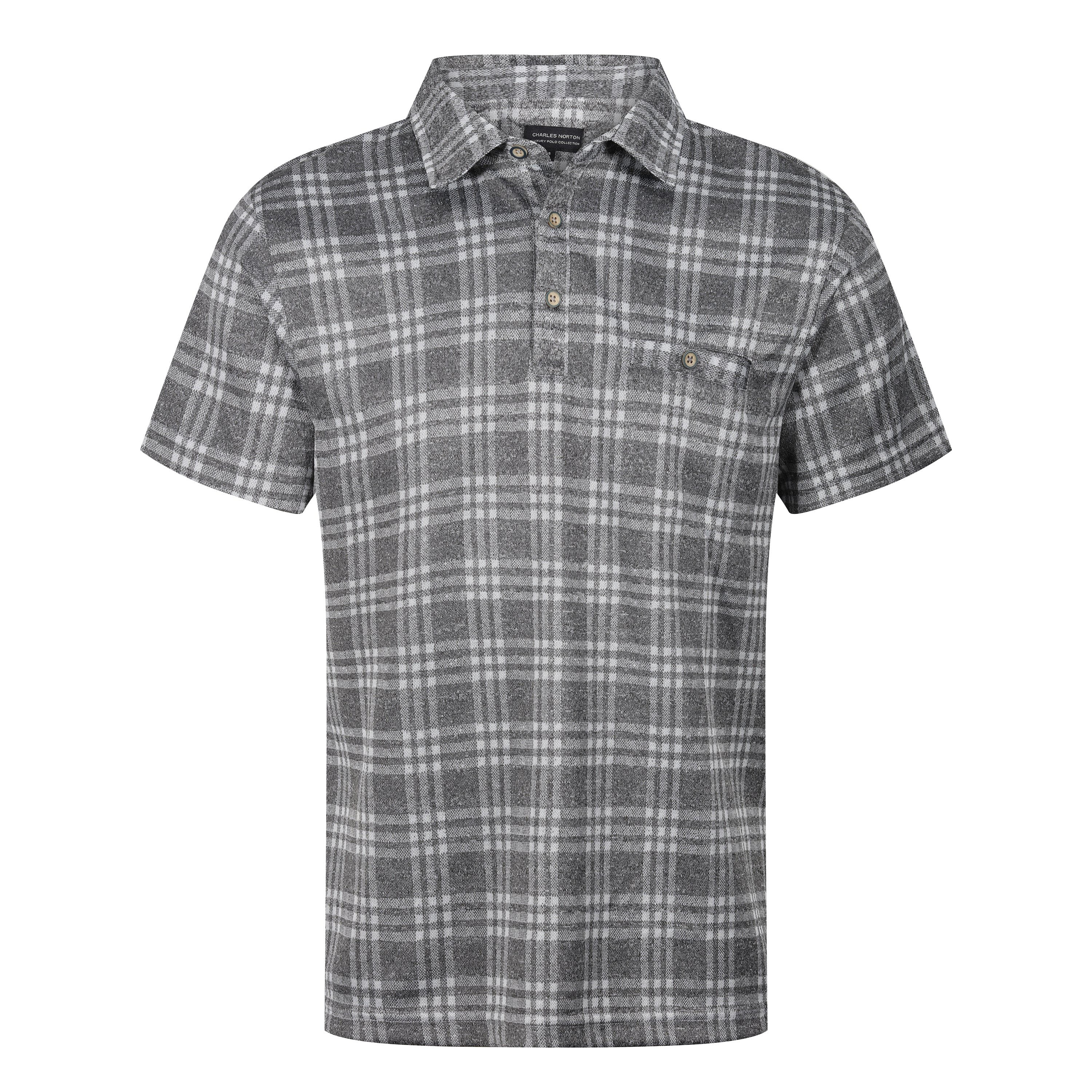 Charles Norton Wiggins Check Polo Shirt
