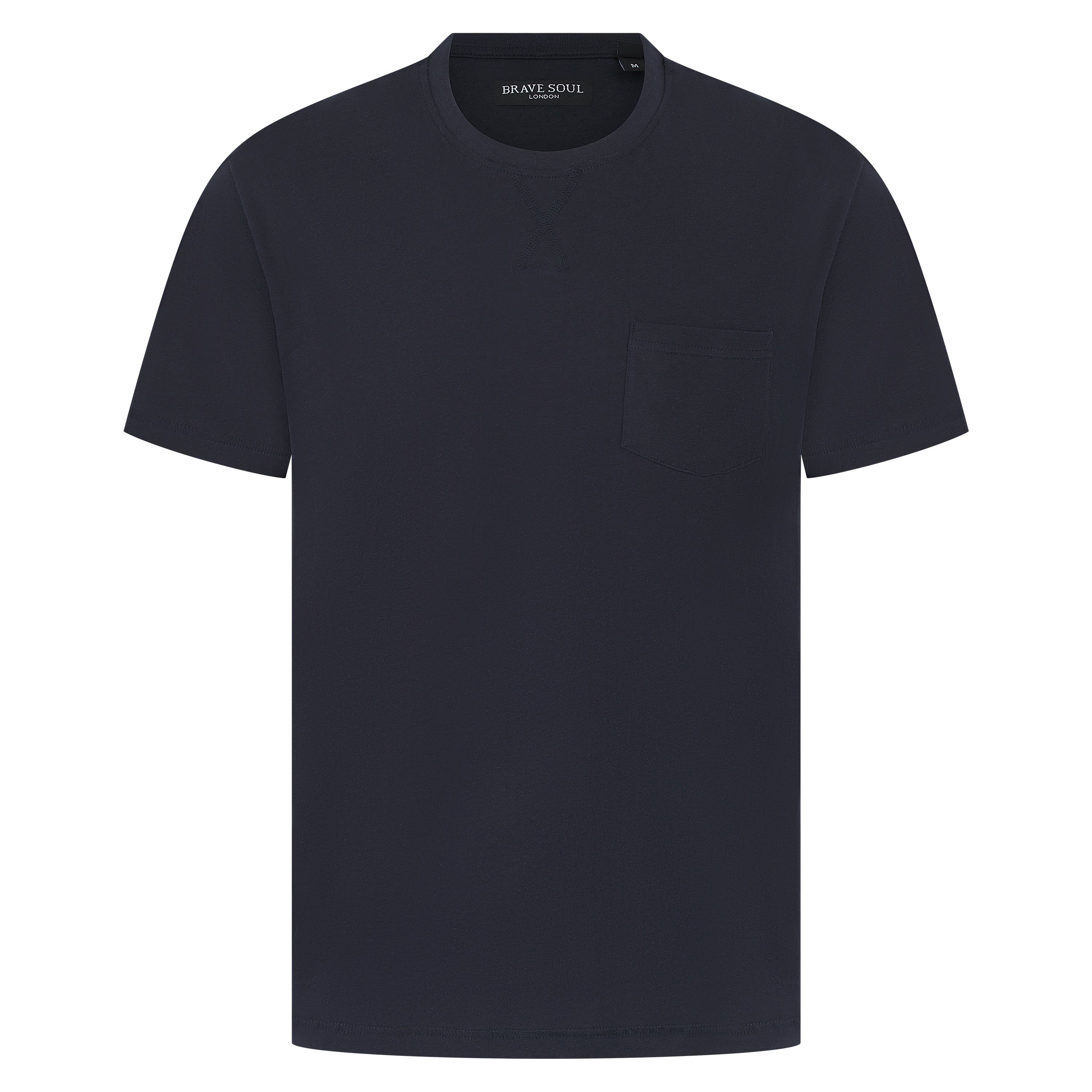 Brave Soul Arkham Crew Neck Pocket T-Shirt