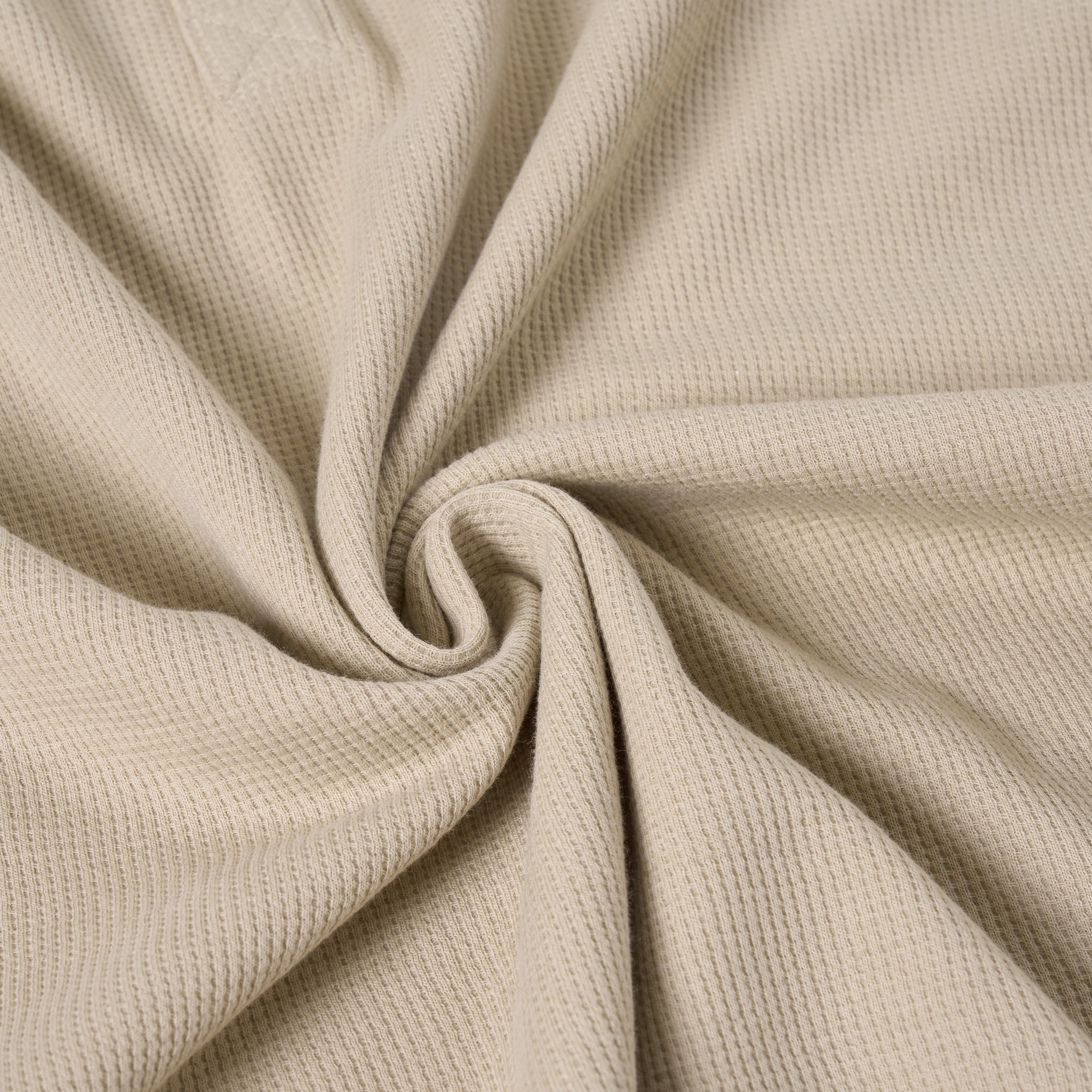 Henley Waffle Knit Long Sleeve Top