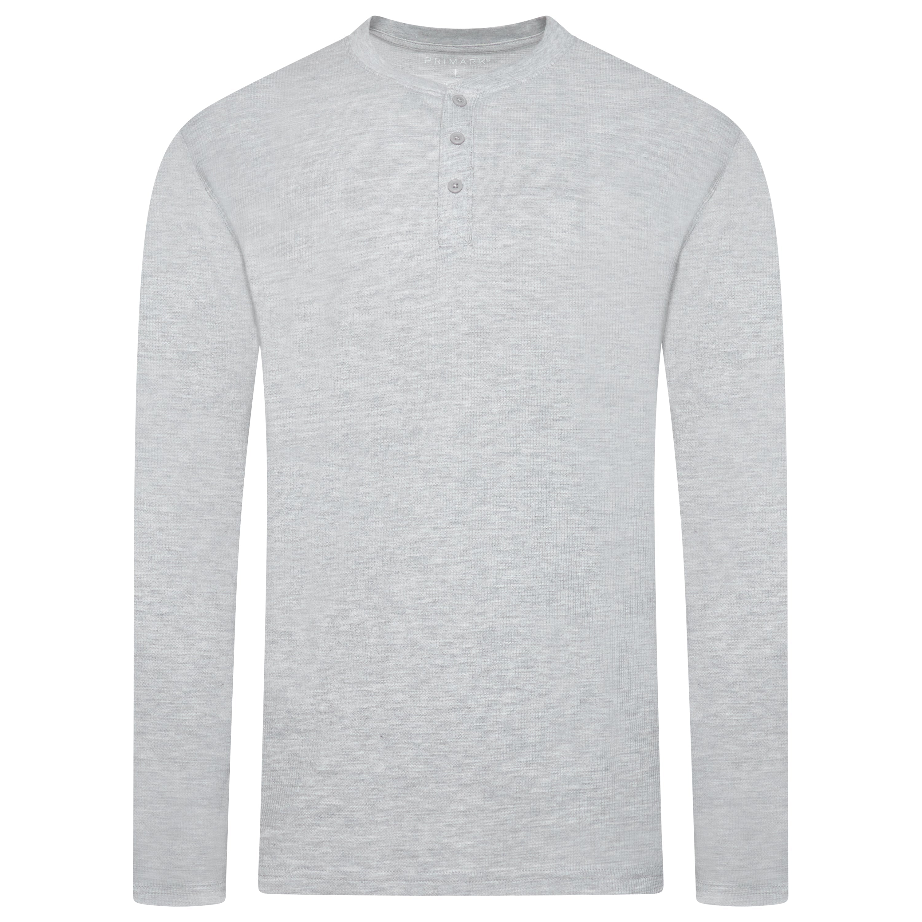 Henley Waffle Knit Long Sleeve Top