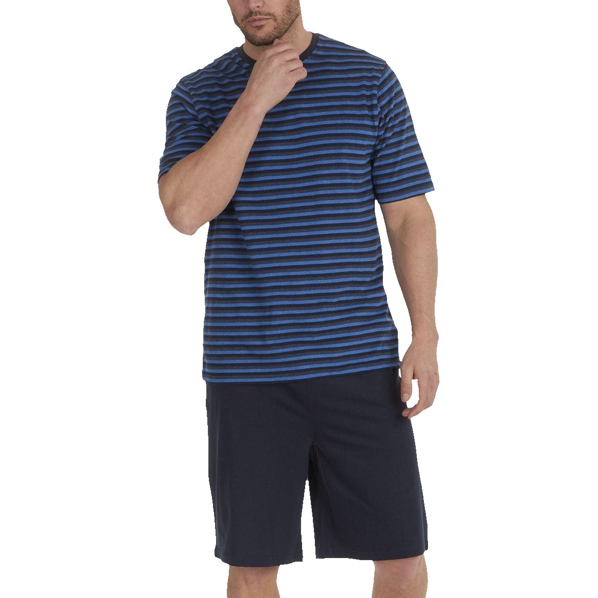 Momentii Stripe Lounge Shorts Set