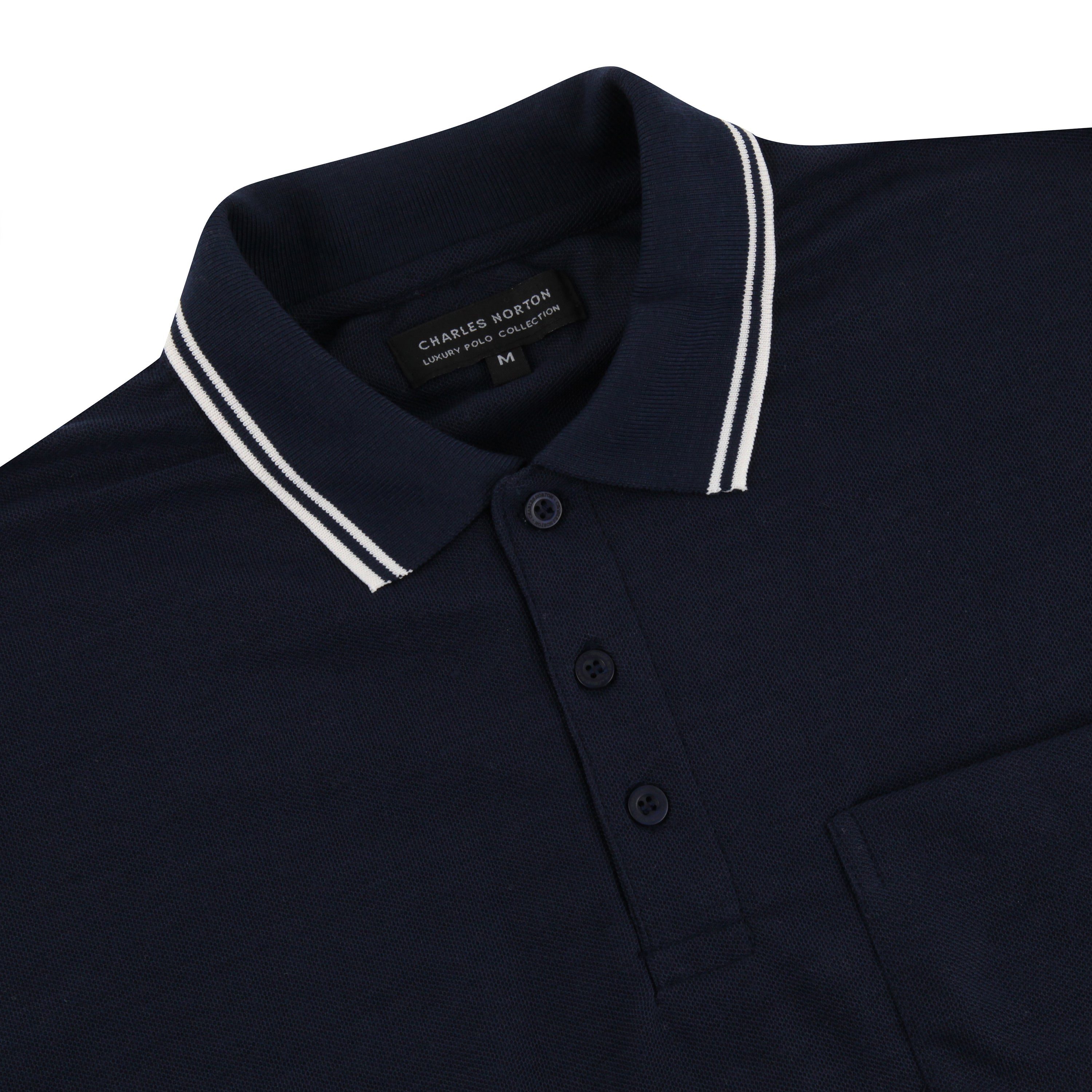Charles Norton Casual Tipped Polo Shirt