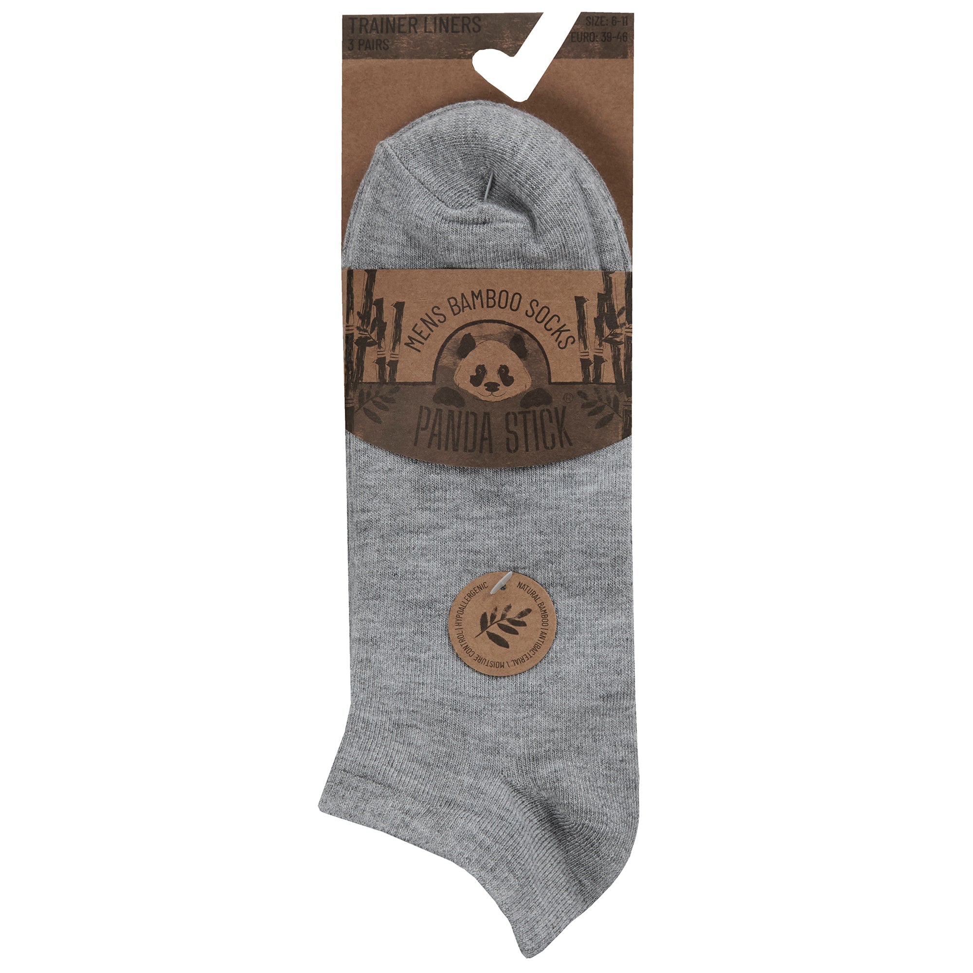3 Pair Bamboo Trainer Socks