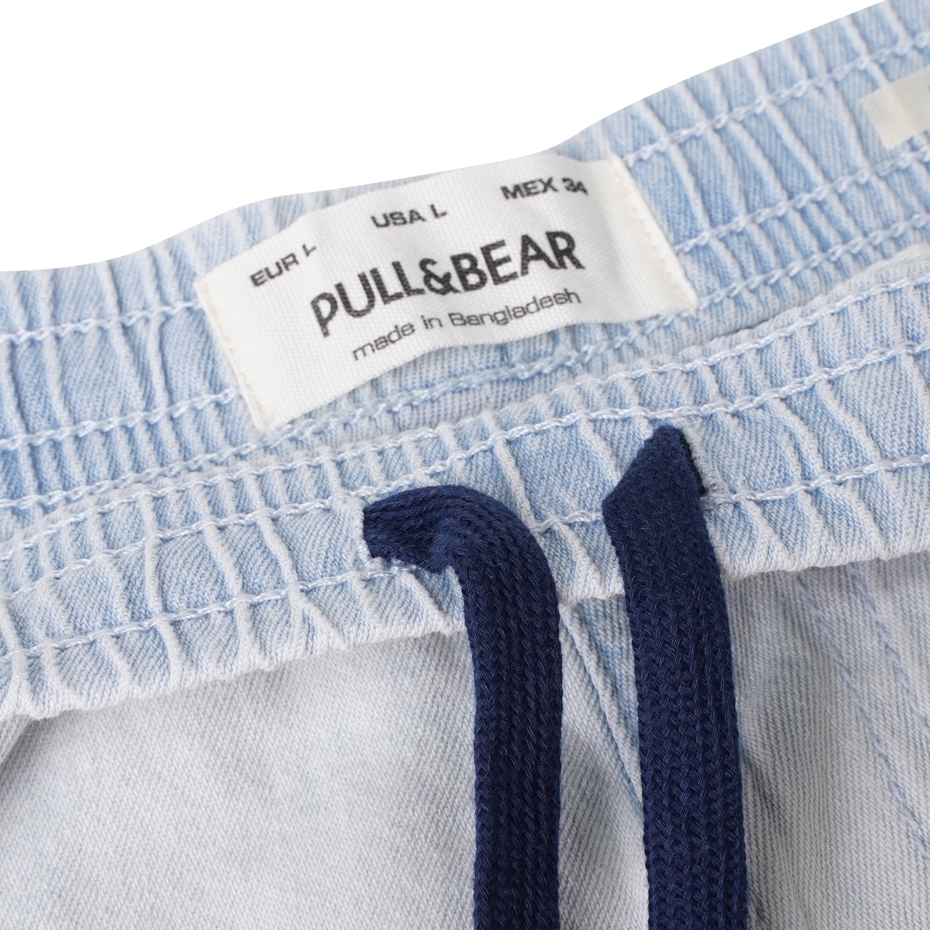 Pull & Bear Elasticated Waist Denim Shorts