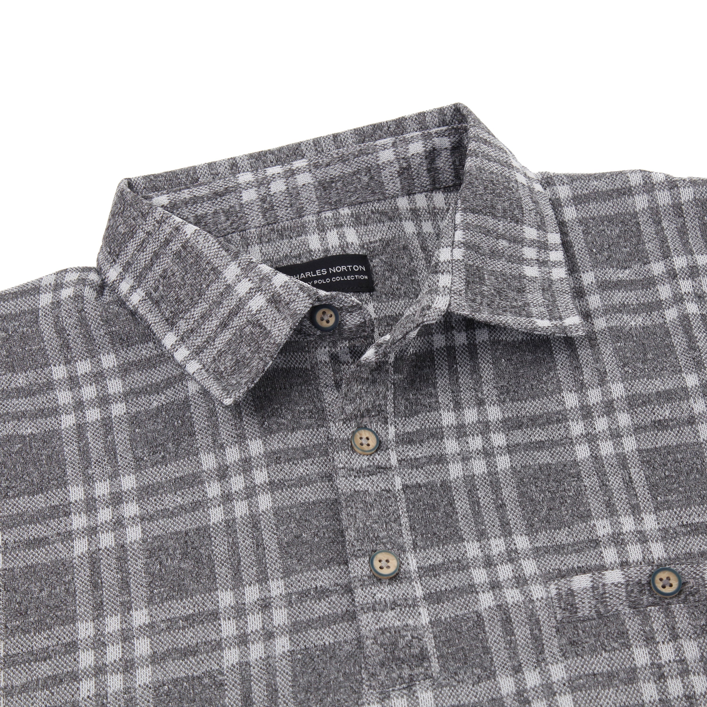 Charles Norton Wiggins Check Polo Shirt