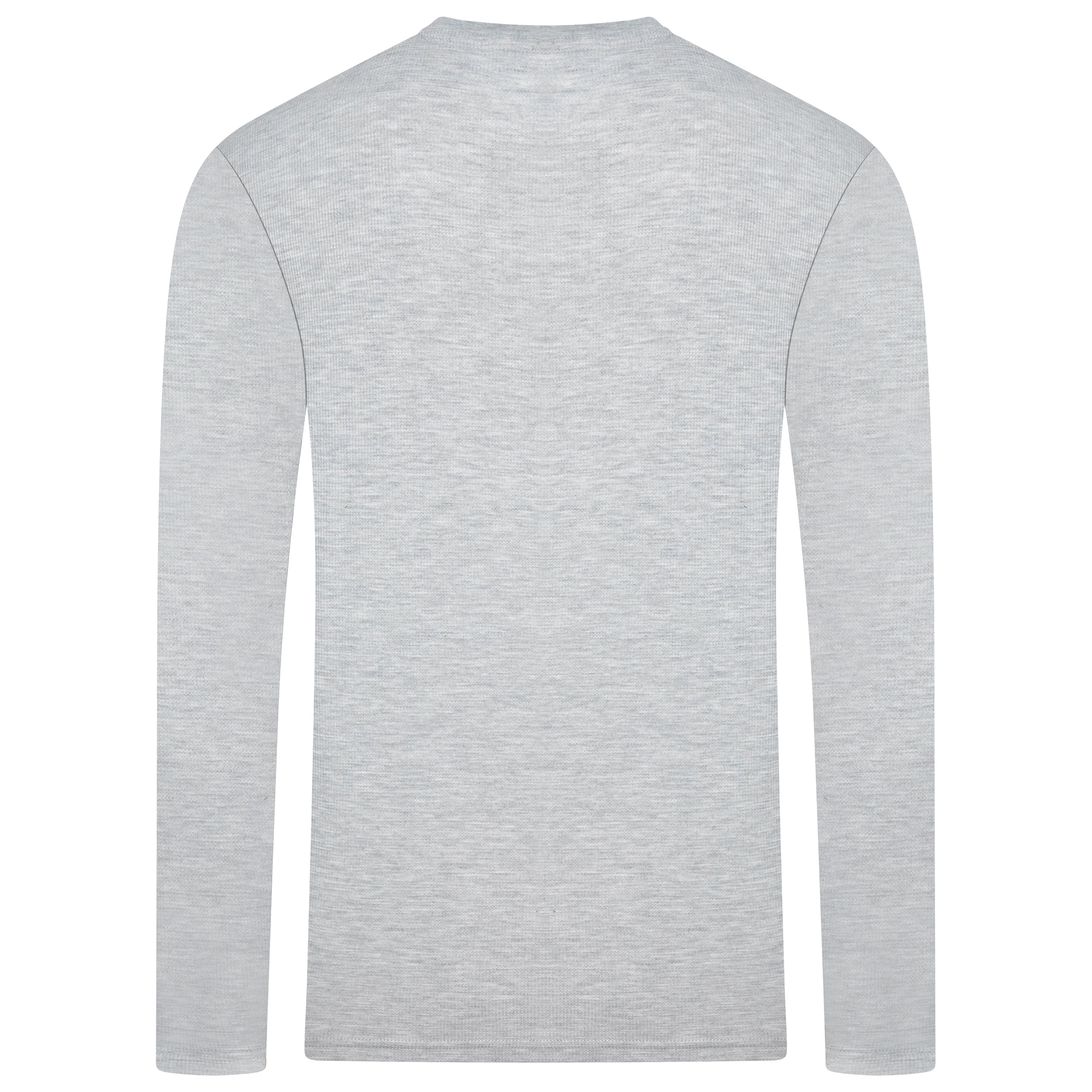 Henley Waffle Knit Long Sleeve Top