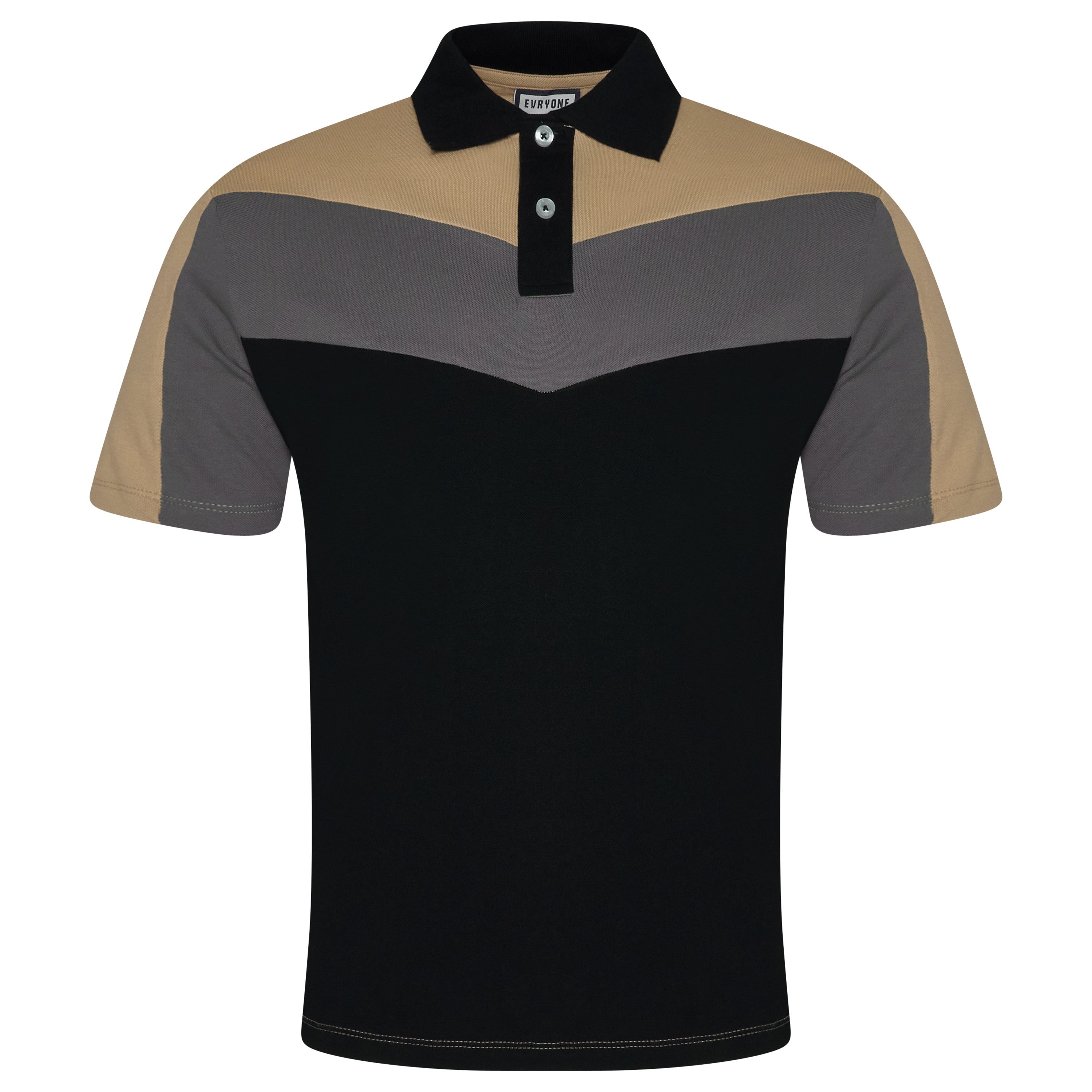 Evryone Contrast Stripe Polo Shirt