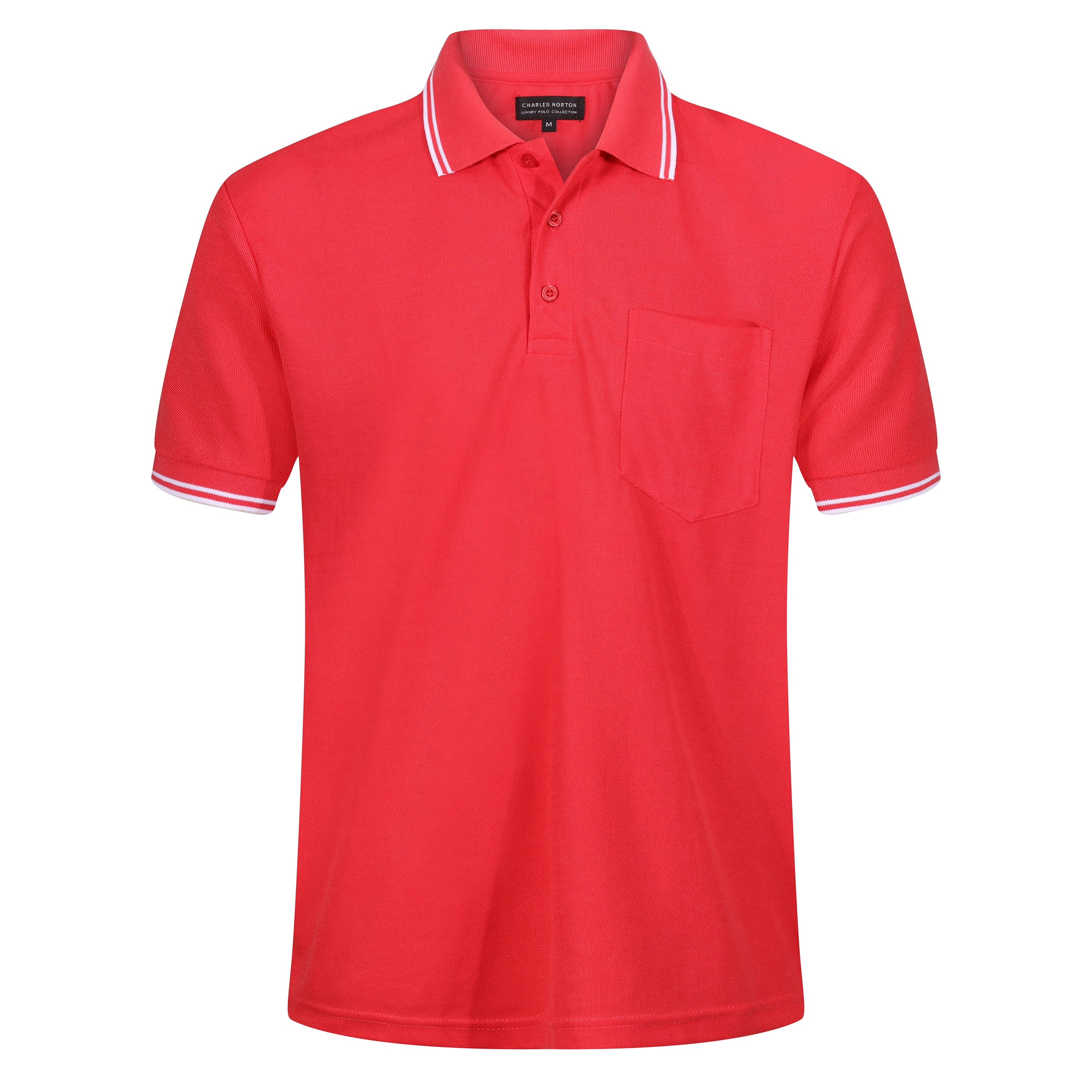 Charles Norton Casual Tipped Polo Shirt