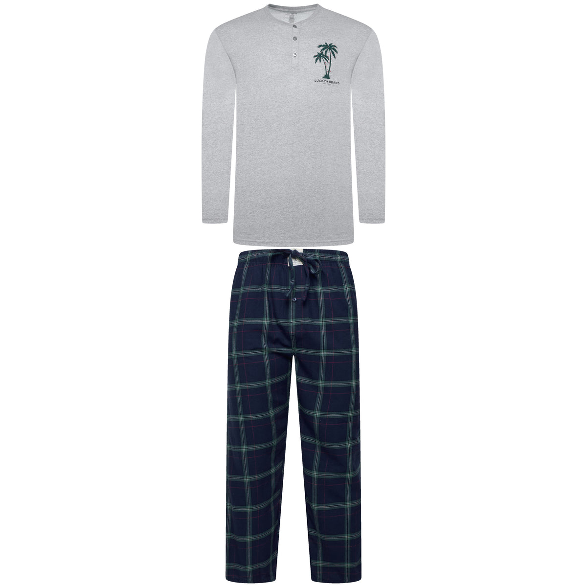 Lucky Brand Henley & Flannel Pant Pyjama Set