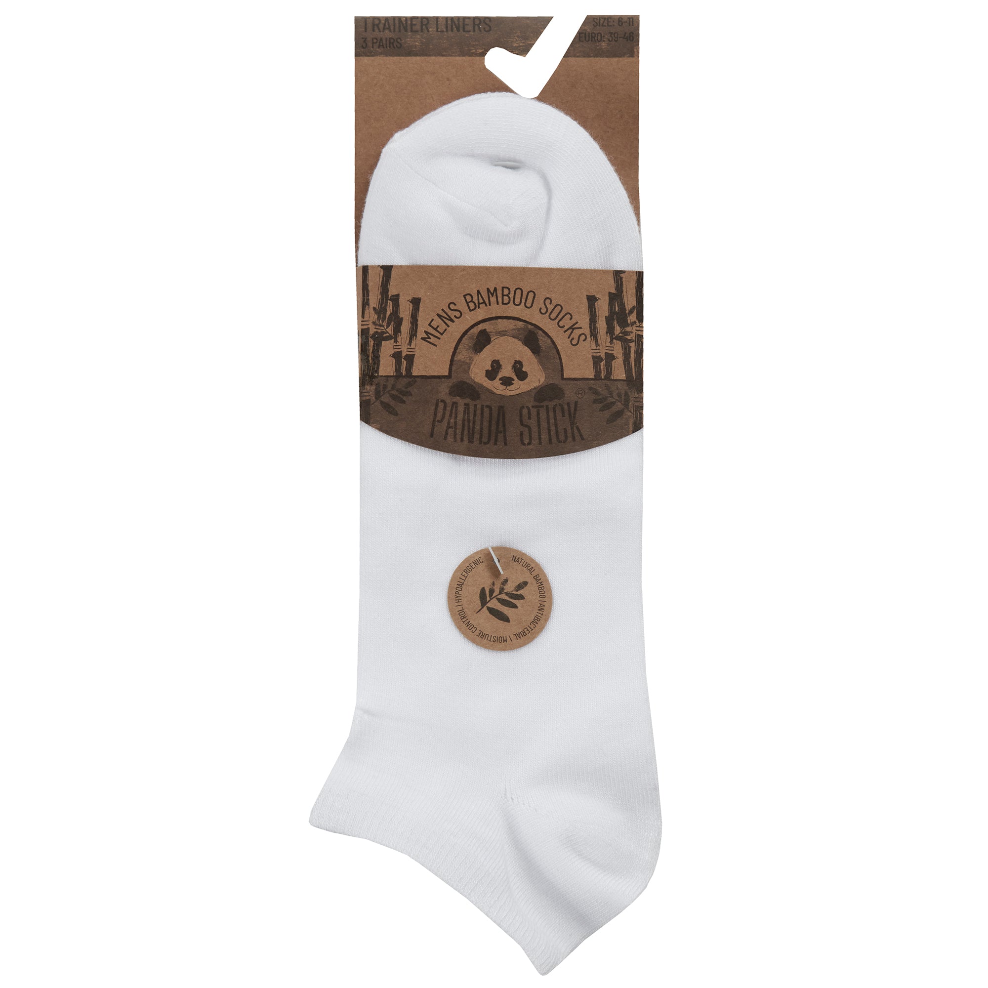 3 Pair Bamboo Trainer Socks