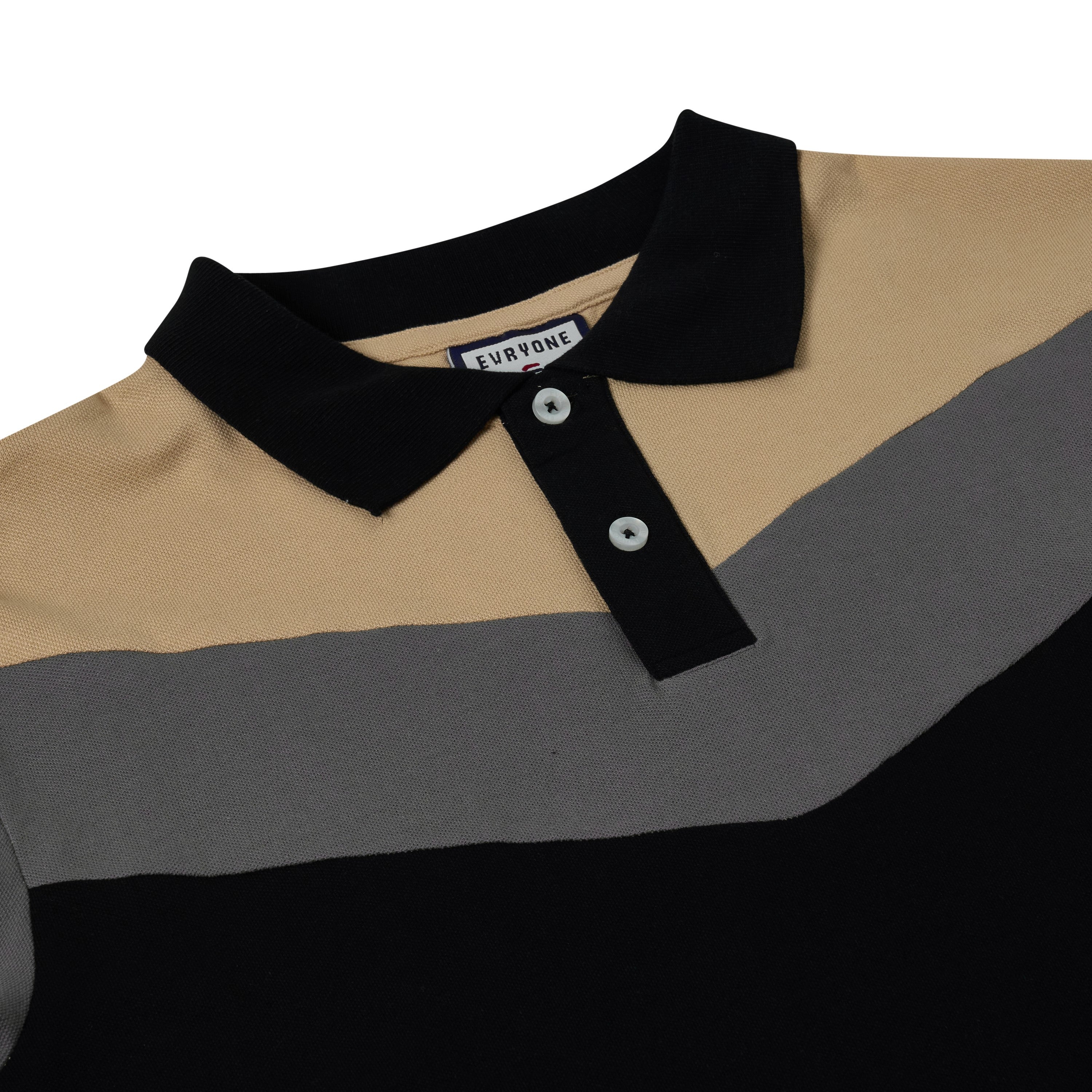 Evryone Contrast Stripe Polo Shirt