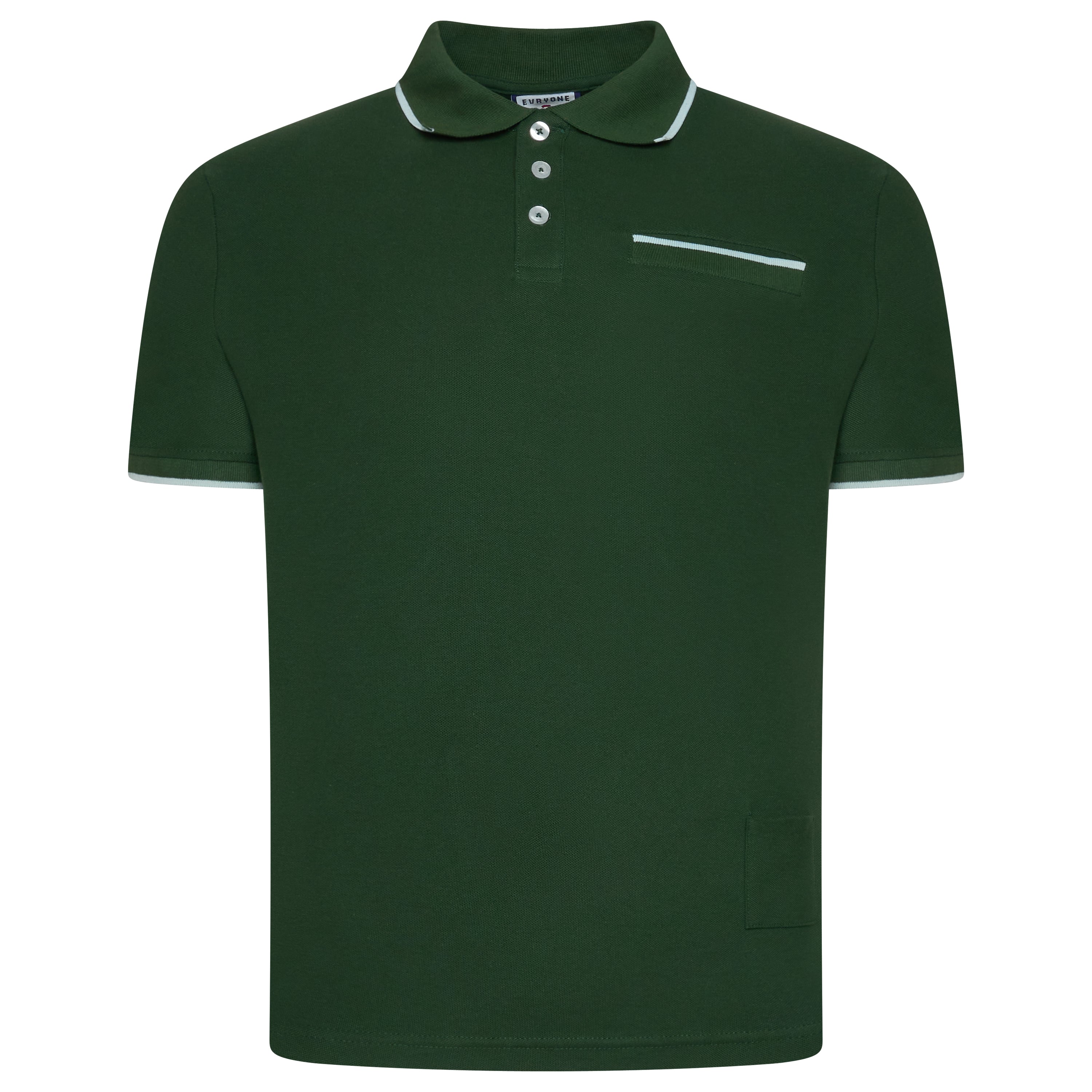 Evryone Contrast Tipped Polo Shirt