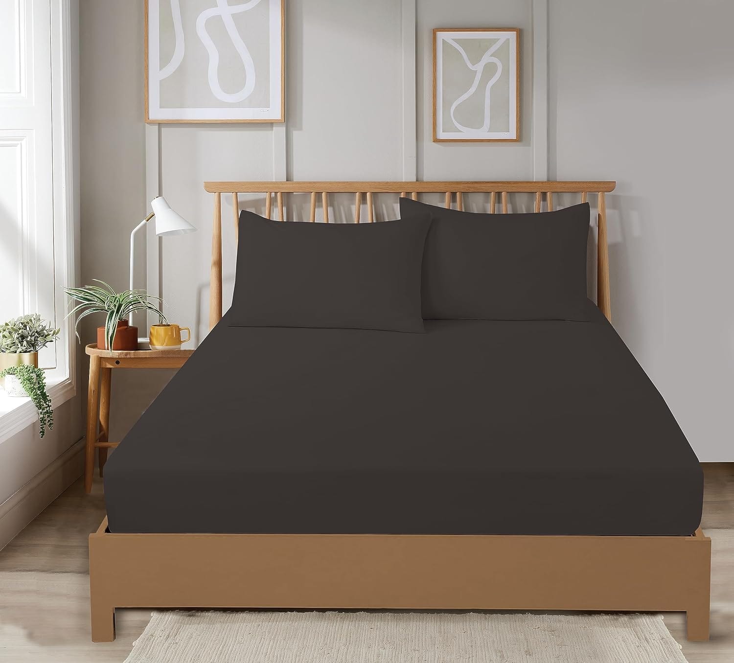 Plain Dye Luxurious Super Soft Fitted Sheets Easy Care Bed Linen Sets Multiple Colours Single Double King 3/4 Sizes by OLIVIA ROCCO