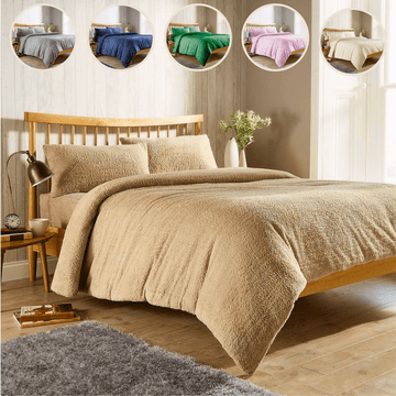 Teddy Fleece Duvet Cover Set for Winter Nights Plush Super Soft Ultimate Comfort in Single Double King Super King Fluffy Bedding by OLIVIA ROCCO