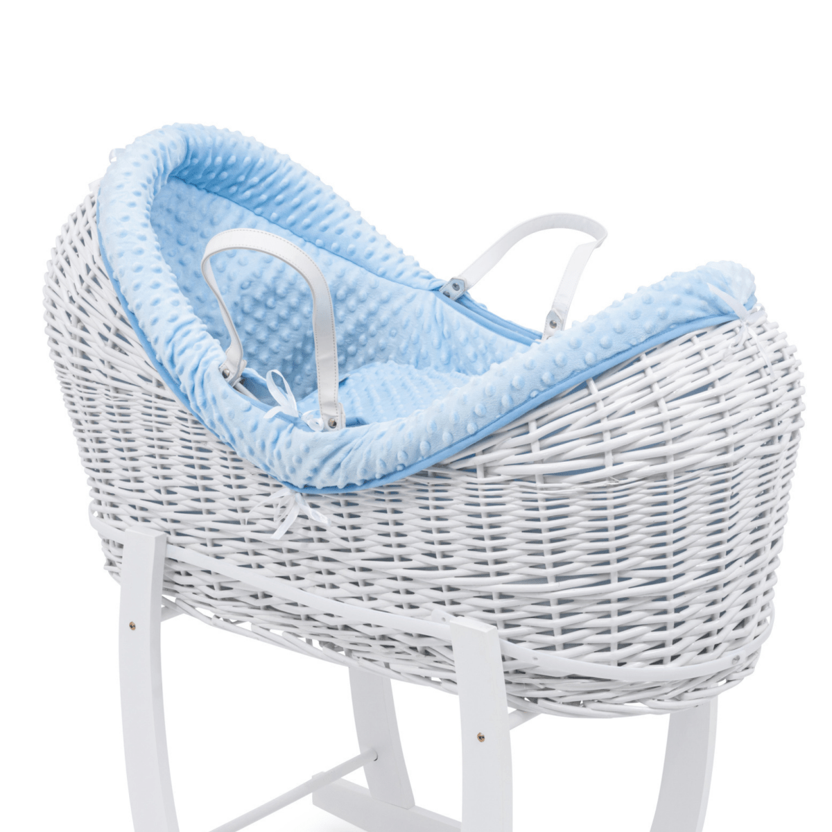 Pod Blue Dimple Moses Basket Bedding Set