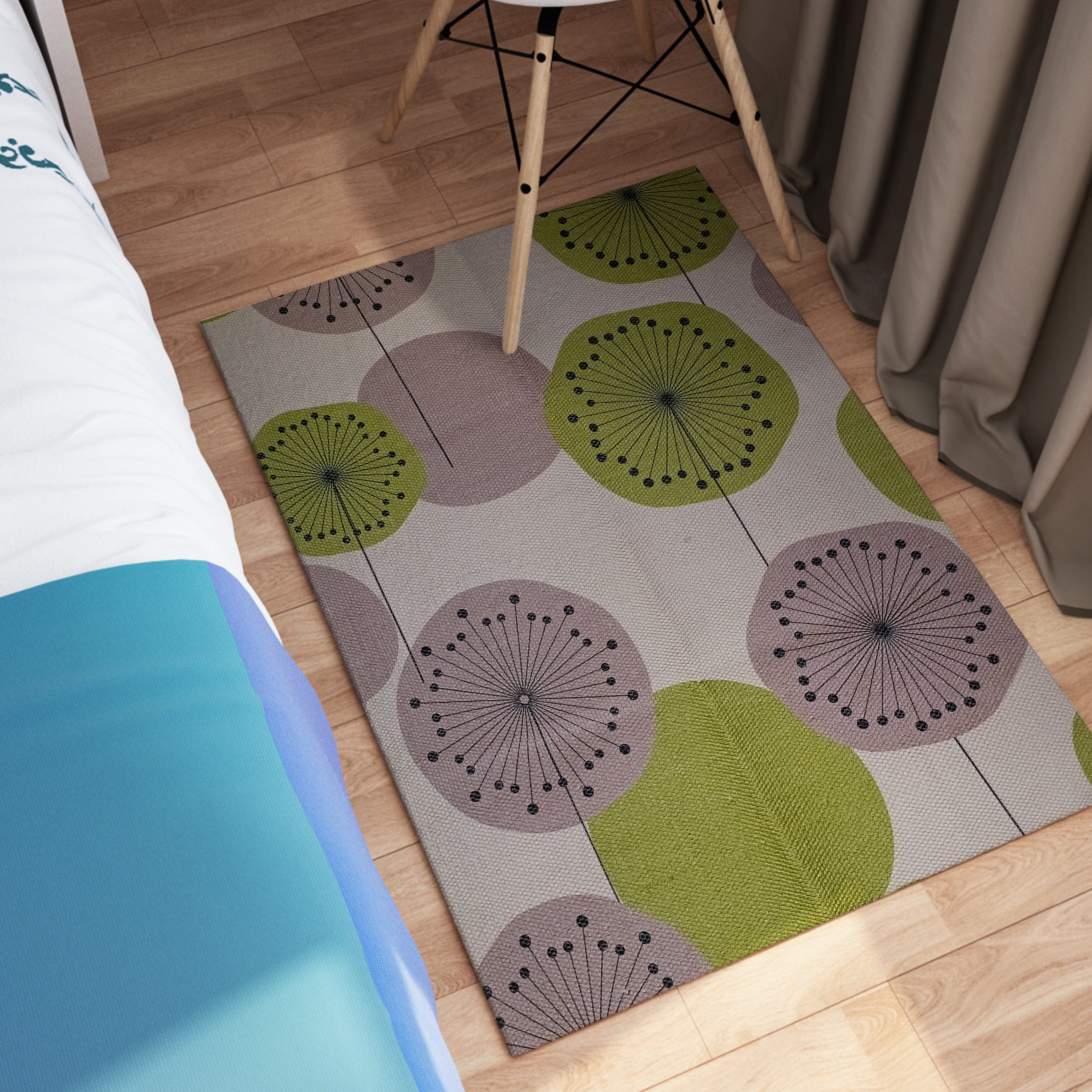 Printed Rug Flor Design Modern Non-Slip Soft Durable Floor Rug for Living Room Bedroom Office by OLIVIA ROCCO