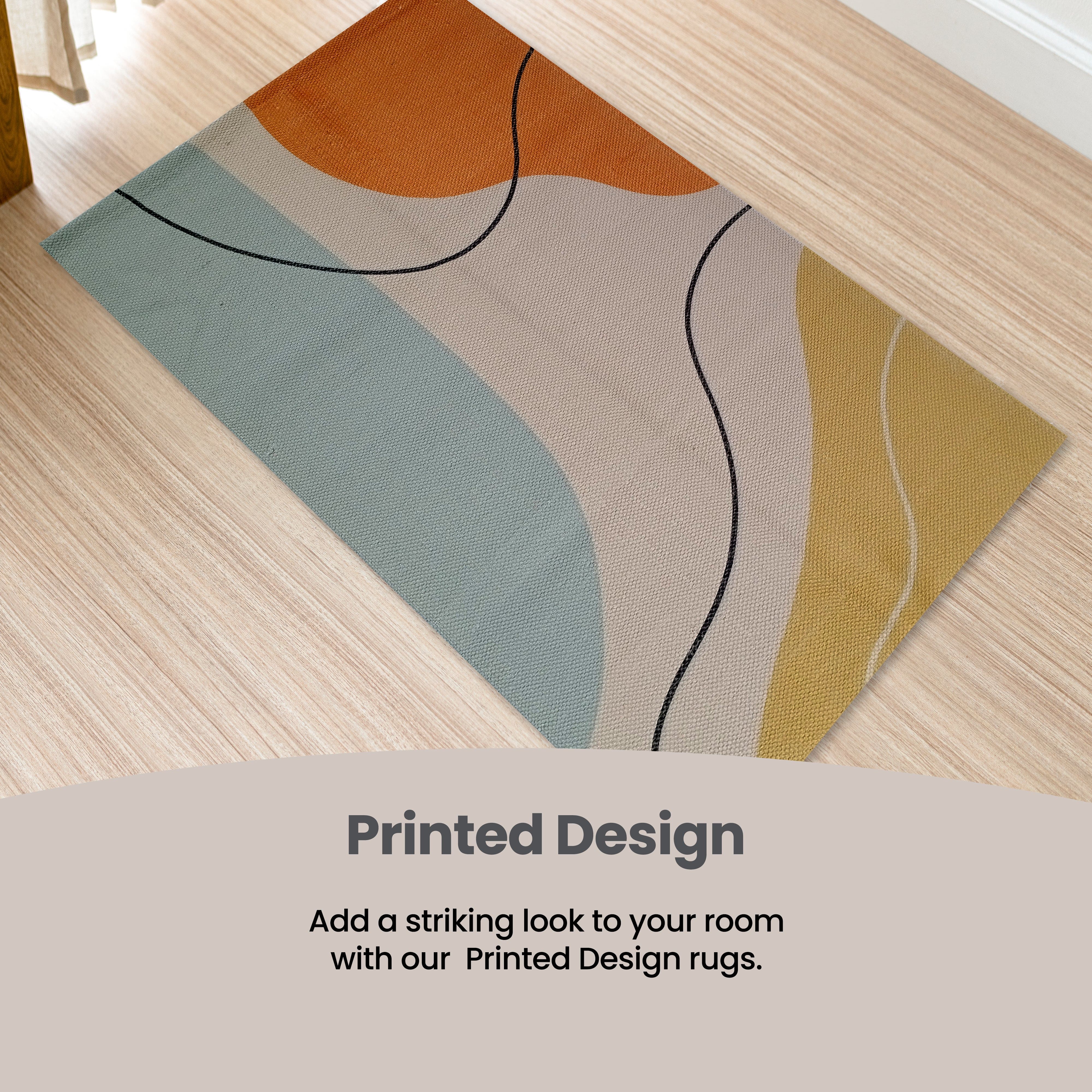 Printed Rug Venus Design Modern Non-Slip Soft Durable Floor Rug for Living Room Bedroom Office by OLIVIA ROCCO